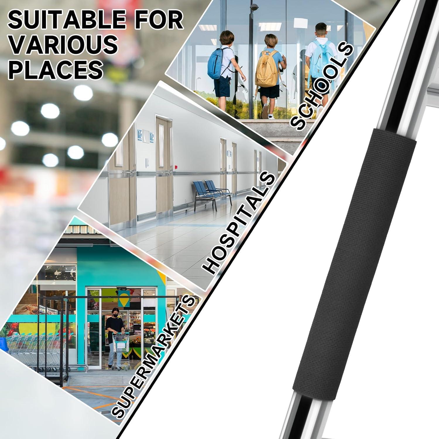 Cubierta de Manija de Puerta Homakover Neopreno Ajustable (2 Unidades, Negro)