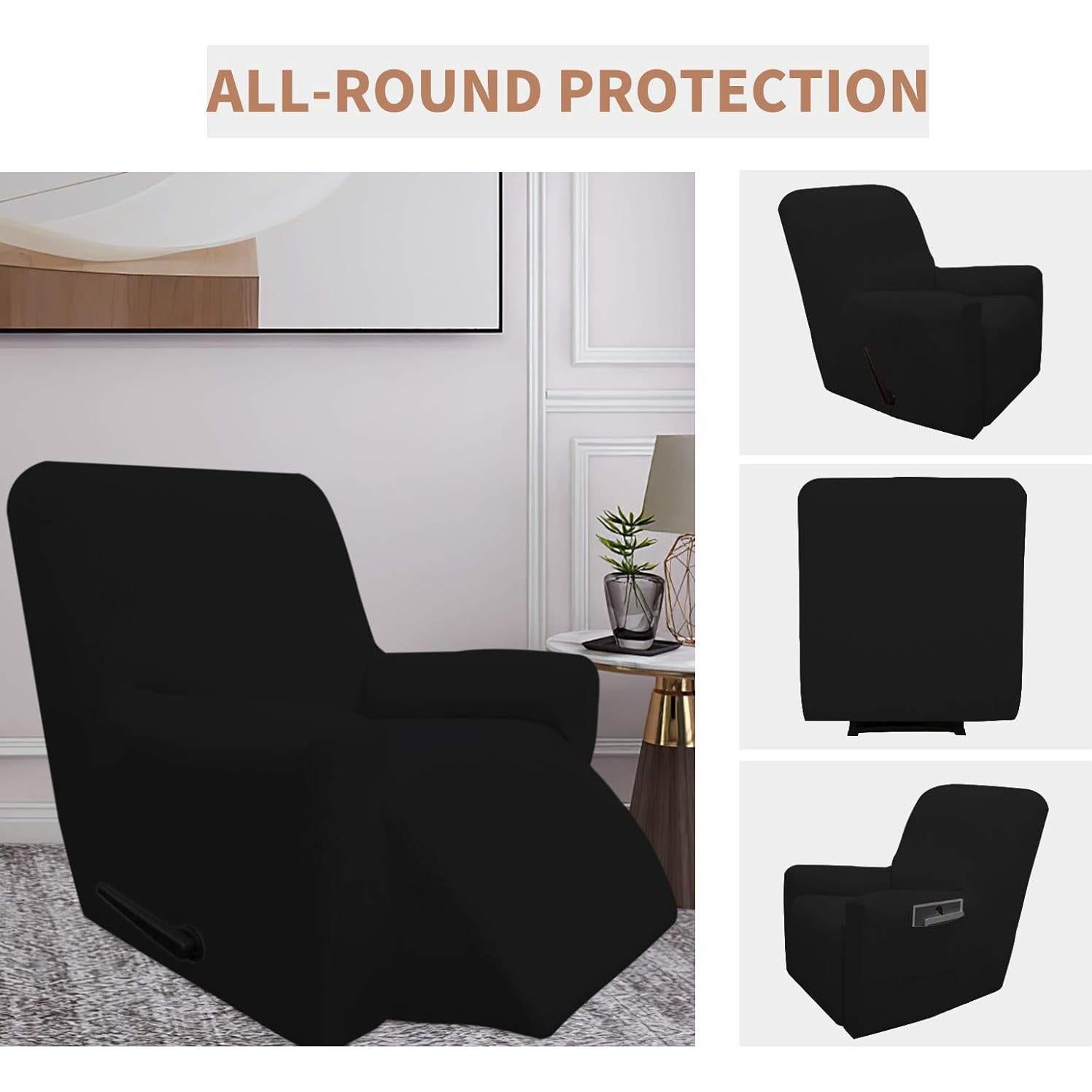 Funda de Sofá Reclinable Easy-Going Impermeable Negro