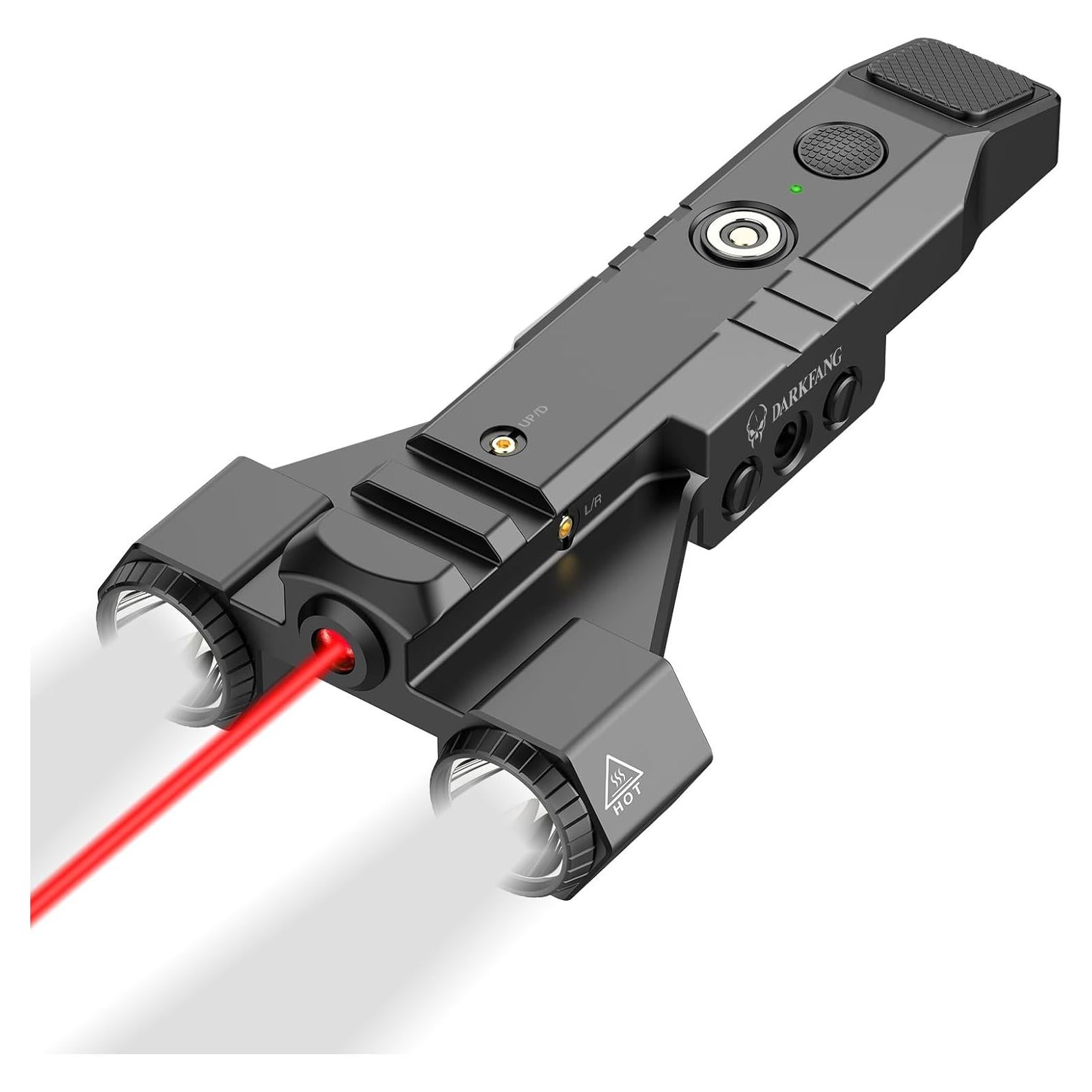 Linterna Táctica DARKFANG 1450 Lúmenes con Láser Rojo