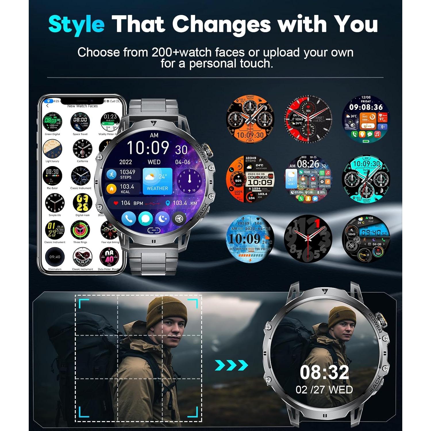 Reloj Inteligente BENYAR EF13 con Llamadas Bluetooth y Pantalla HD