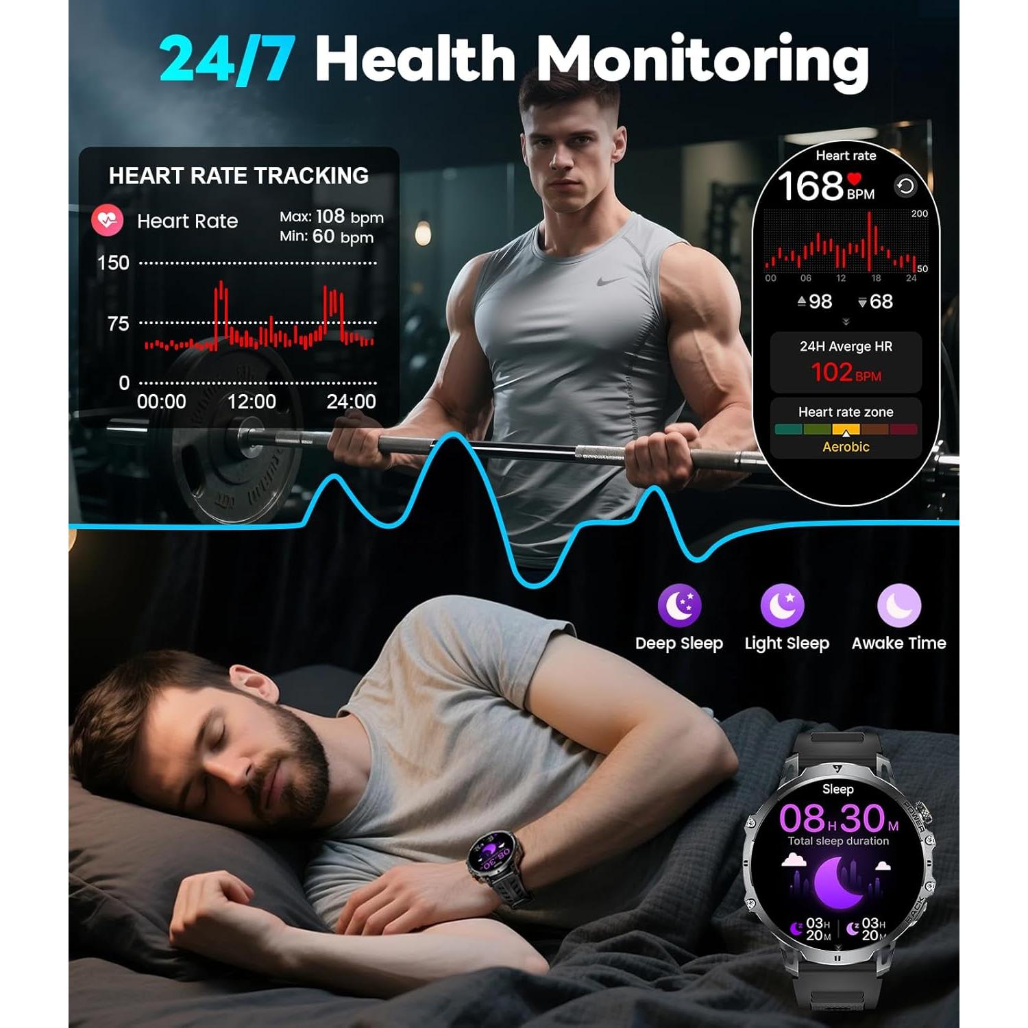 Reloj Inteligente BENYAR EF13 con Llamadas Bluetooth y Pantalla HD