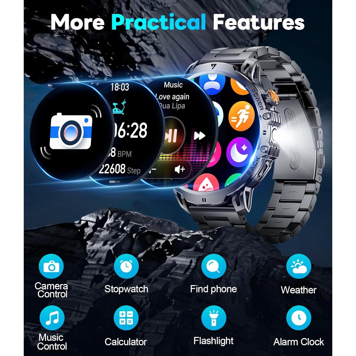 Reloj Inteligente BENYAR EF13 con Llamadas Bluetooth y Pantalla HD
