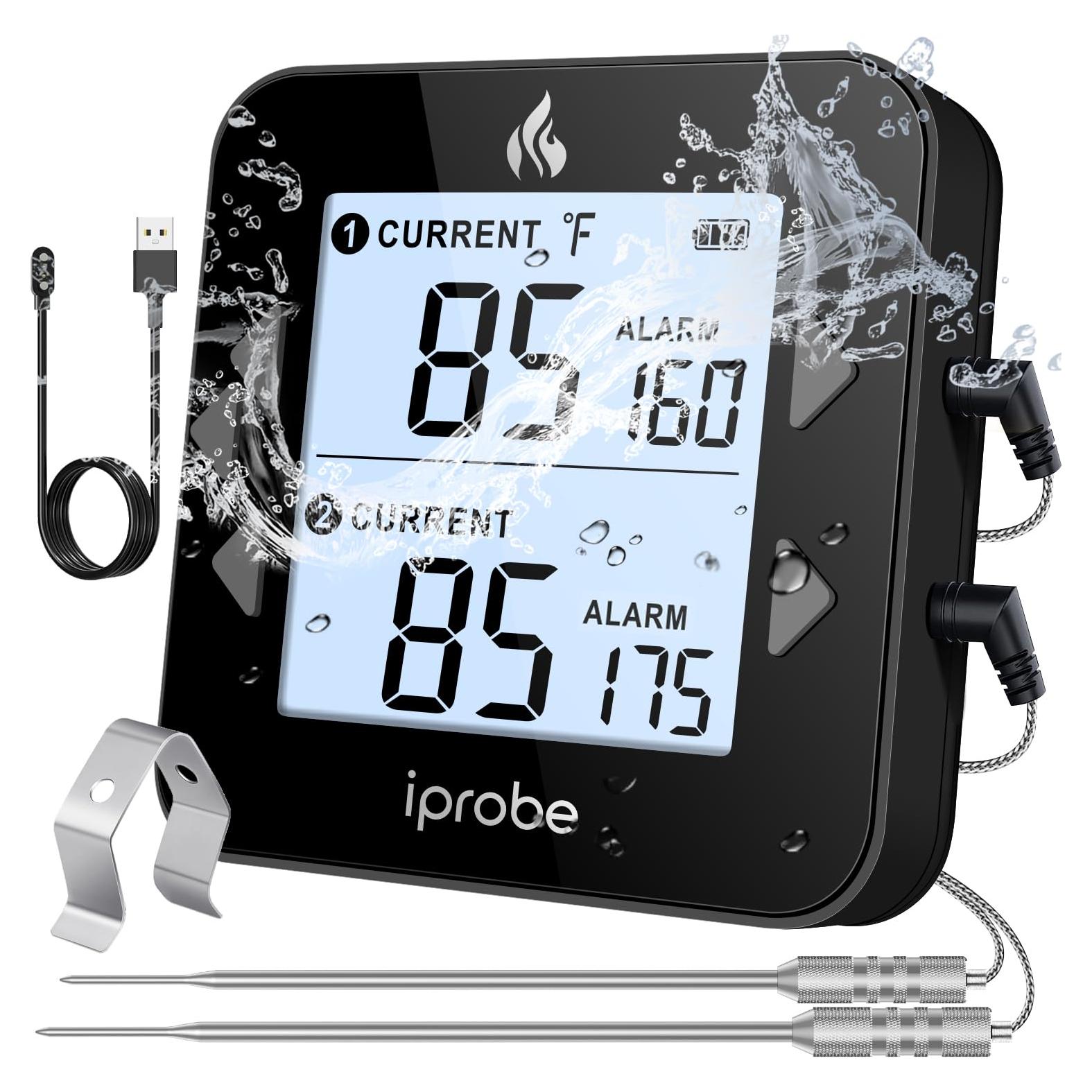 Termómetro Digital de Carne Babik IP-31 Doble Sonda Impermeable