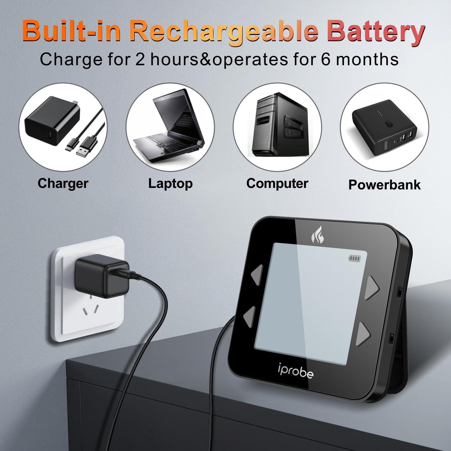 Termómetro Digital de Carne Babik IP-31 Doble Sonda Impermeable