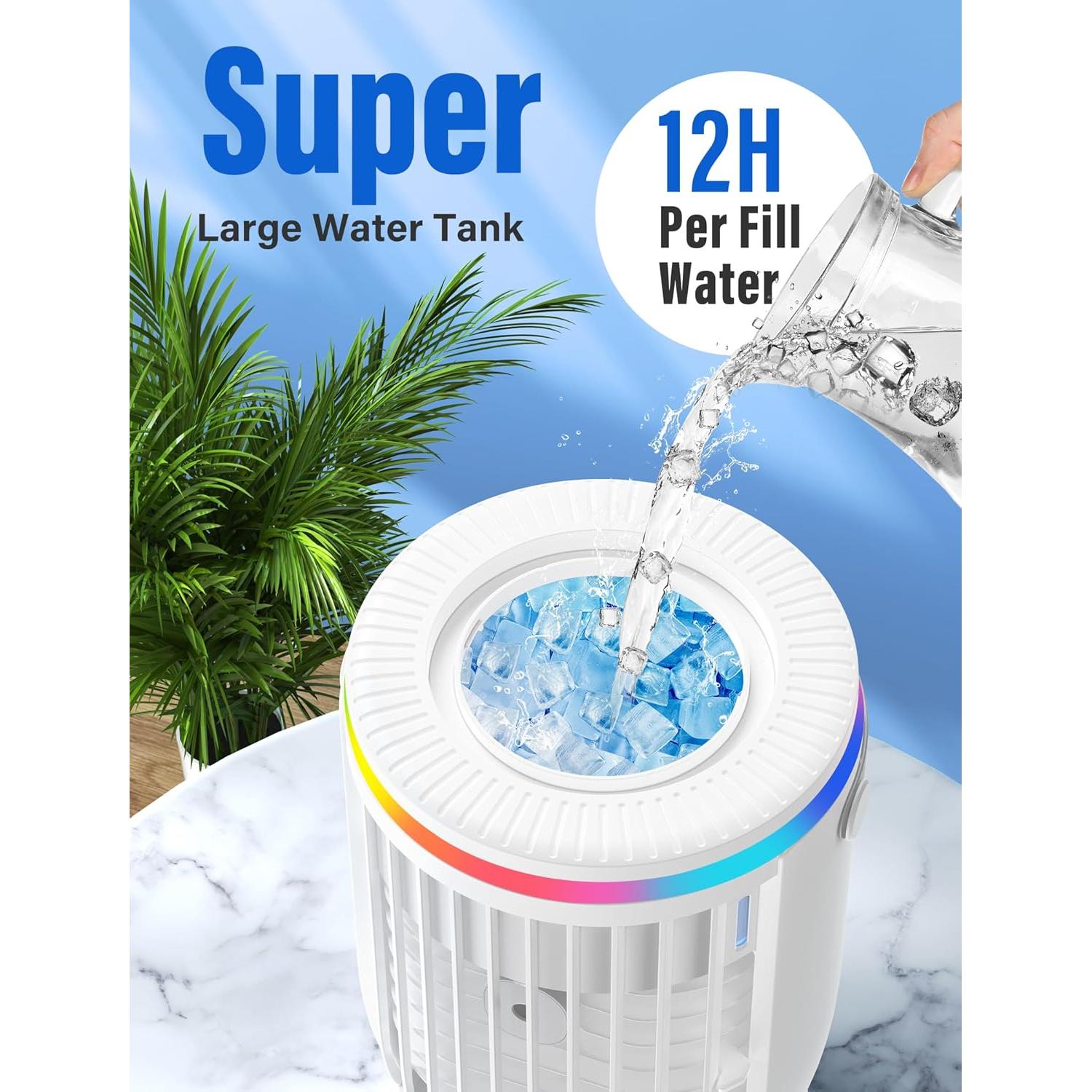 Aire Acondicionado Portátil JYew CBZ-1 4 en 1 con Humidificador