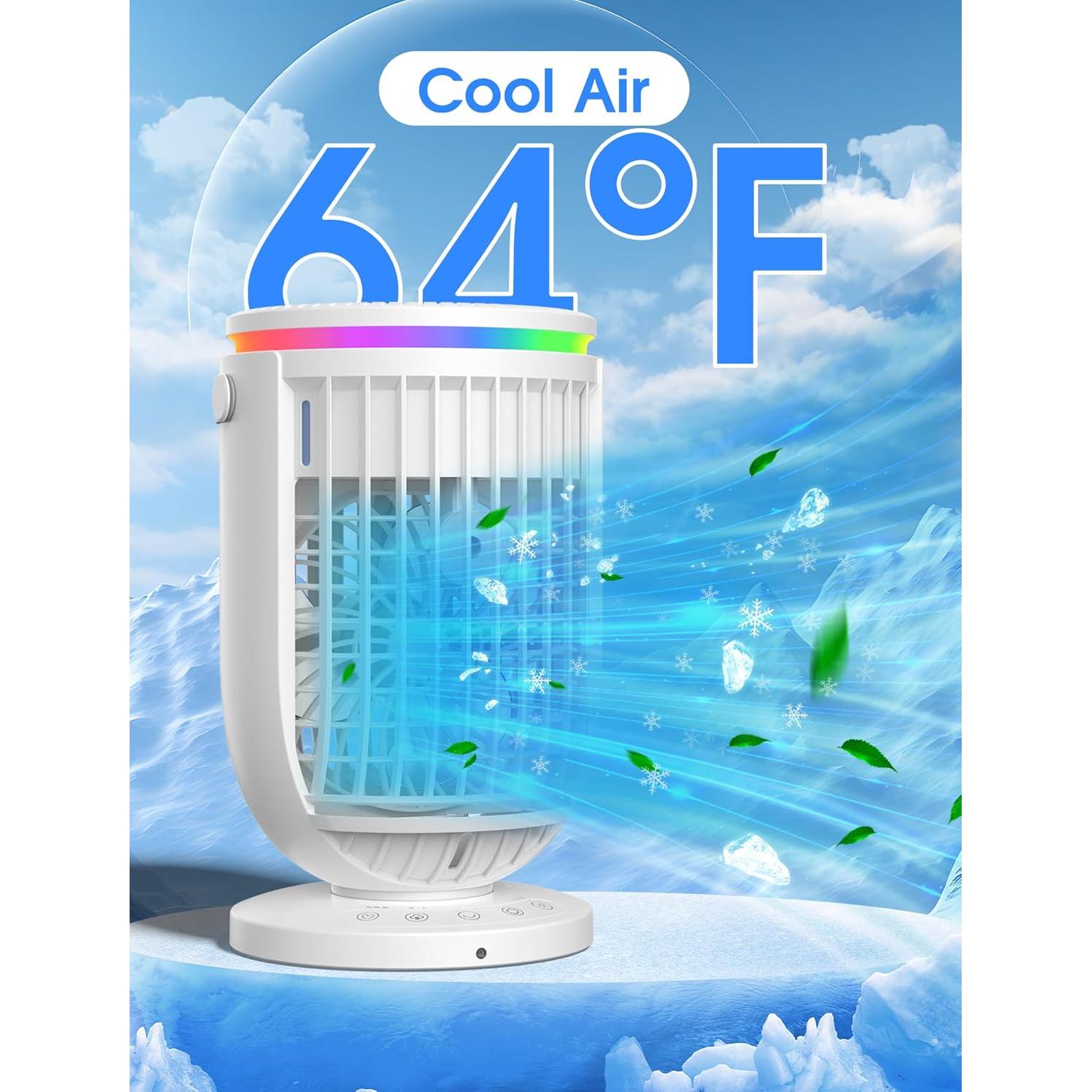 Aire Acondicionado Portátil JYew CBZ-1 4 en 1 con Humidificador