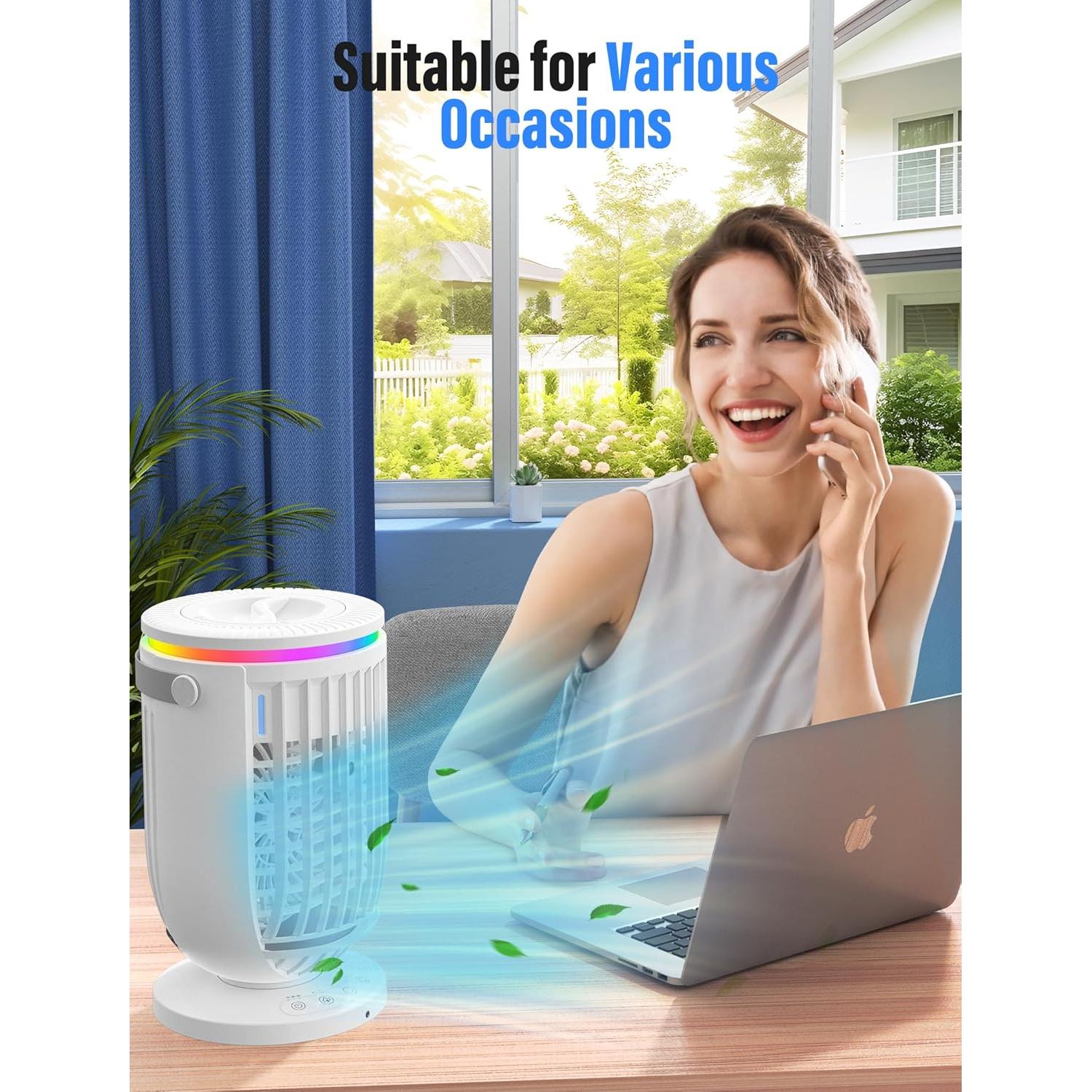 Aire Acondicionado Portátil JYew CBZ-1 4 en 1 con Humidificador