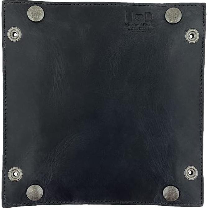 Bandeja de Almacenamiento de Cuero Hide & Drink - Negro, Hecha a Mano