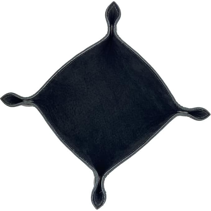Bandeja de Almacenamiento de Cuero Hide & Drink - Negro, Hecha a Mano