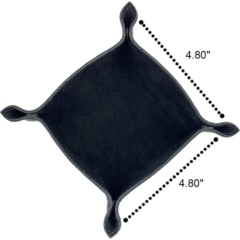 Bandeja de Almacenamiento de Cuero Hide & Drink - Negro, Hecha a Mano