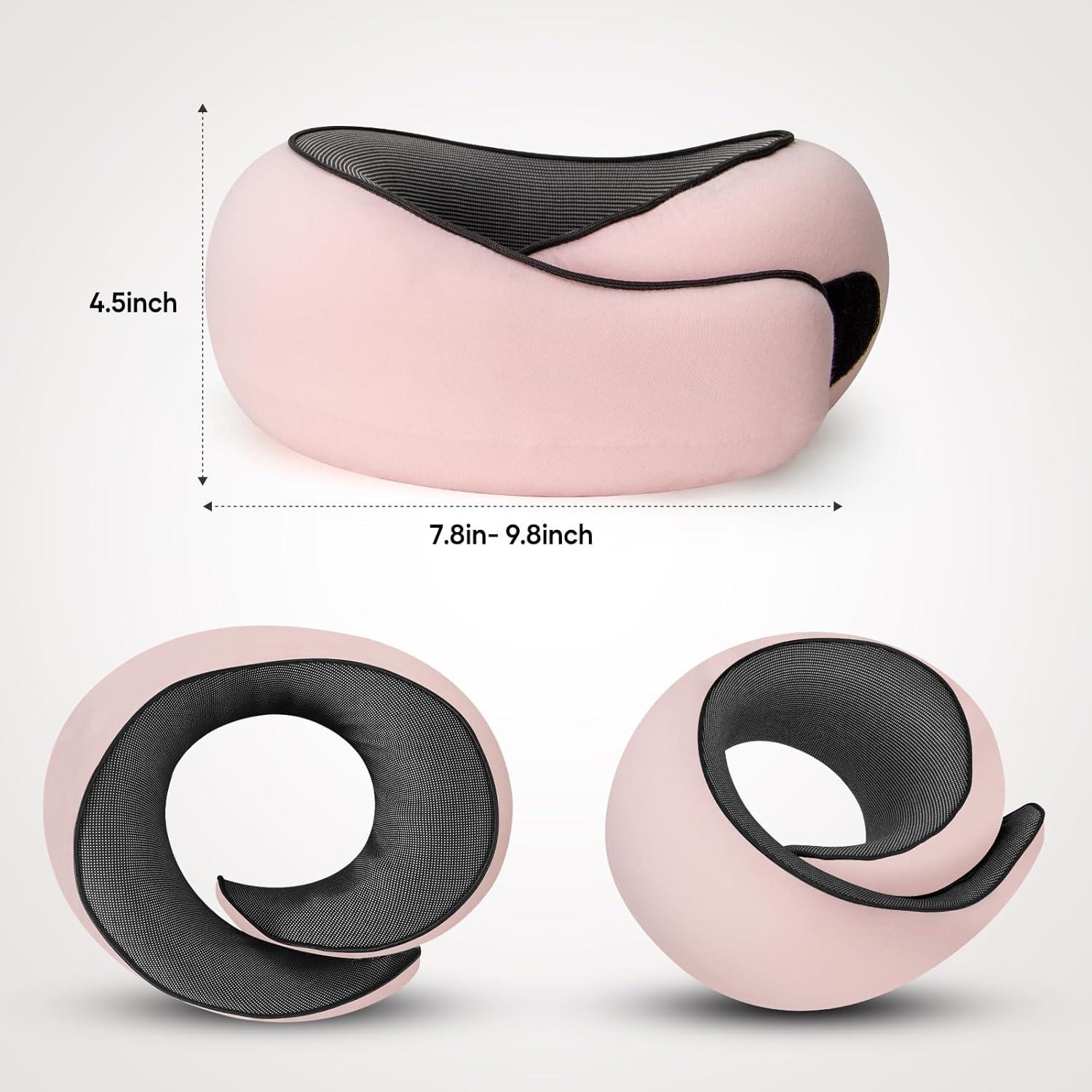Almohada de Viaje NOCRLG G1 Espuma de Memoria Rosa