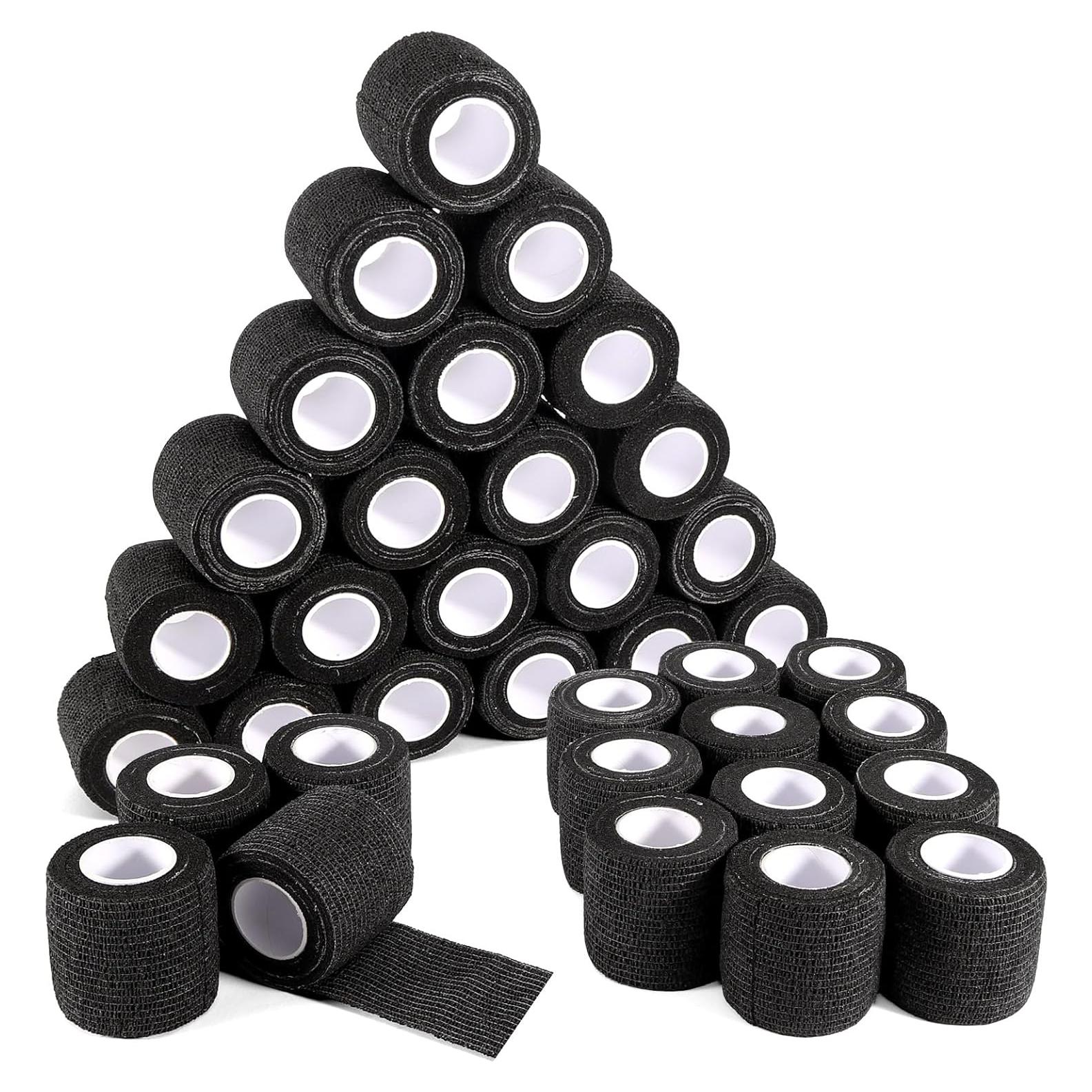 36 Rollos de Venda Elástica Autoadhesiva WeTop 5.08 cm Negra