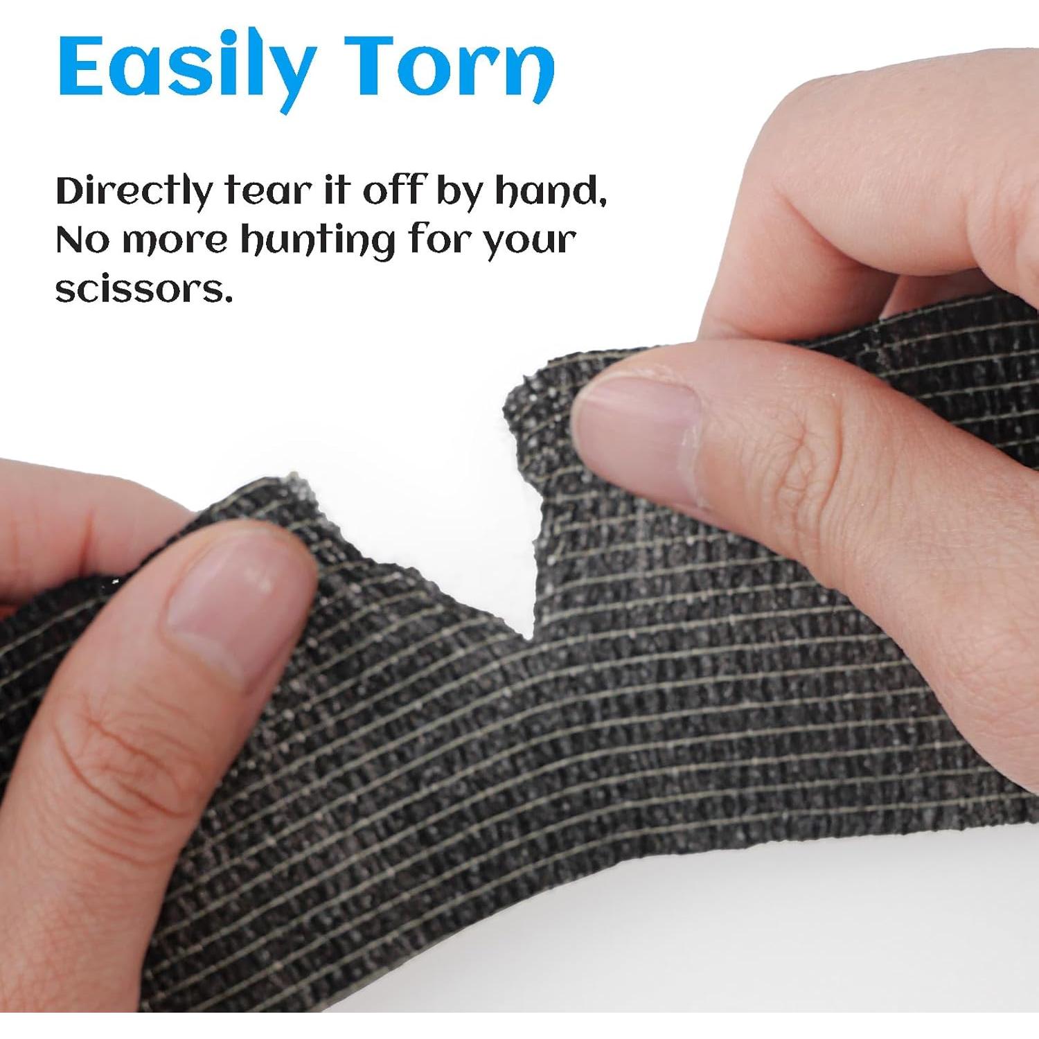 36 Rollos de Venda Elástica Autoadhesiva WeTop 5.08 cm Negra