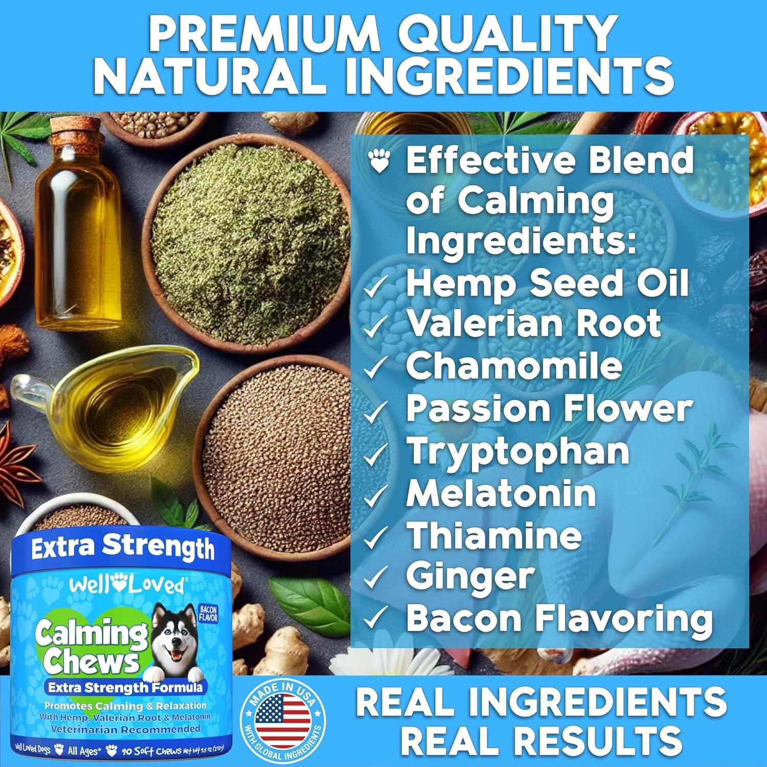 Masticables Calmantes para Perros Bien Queridos - 90 Unidades