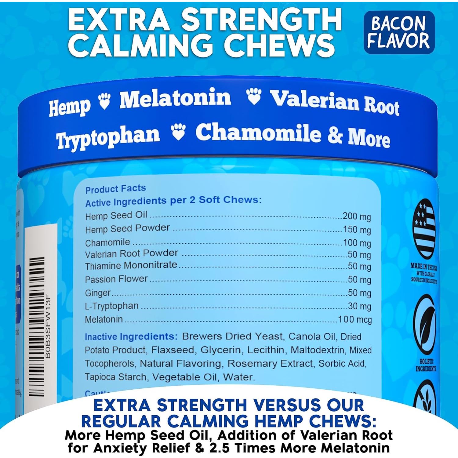 Masticables Calmantes para Perros Bien Queridos - 90 Unidades