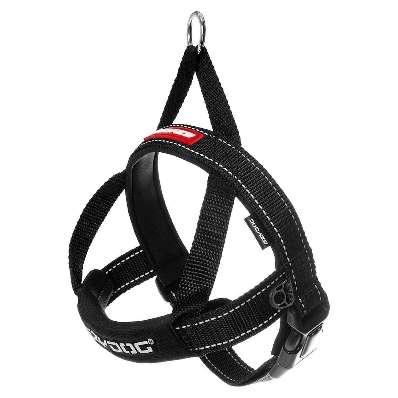 Arnés EzyDog Quick Fit Negro XX-Pequeño - Sin Tirones y Acolchado
