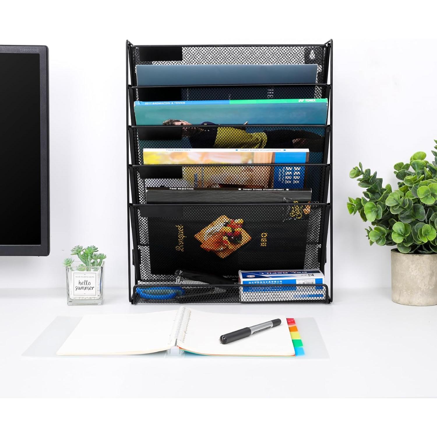 Organizador de Archivos de Malla EasyPAG 5 Niveles Negro - Paquete de 2