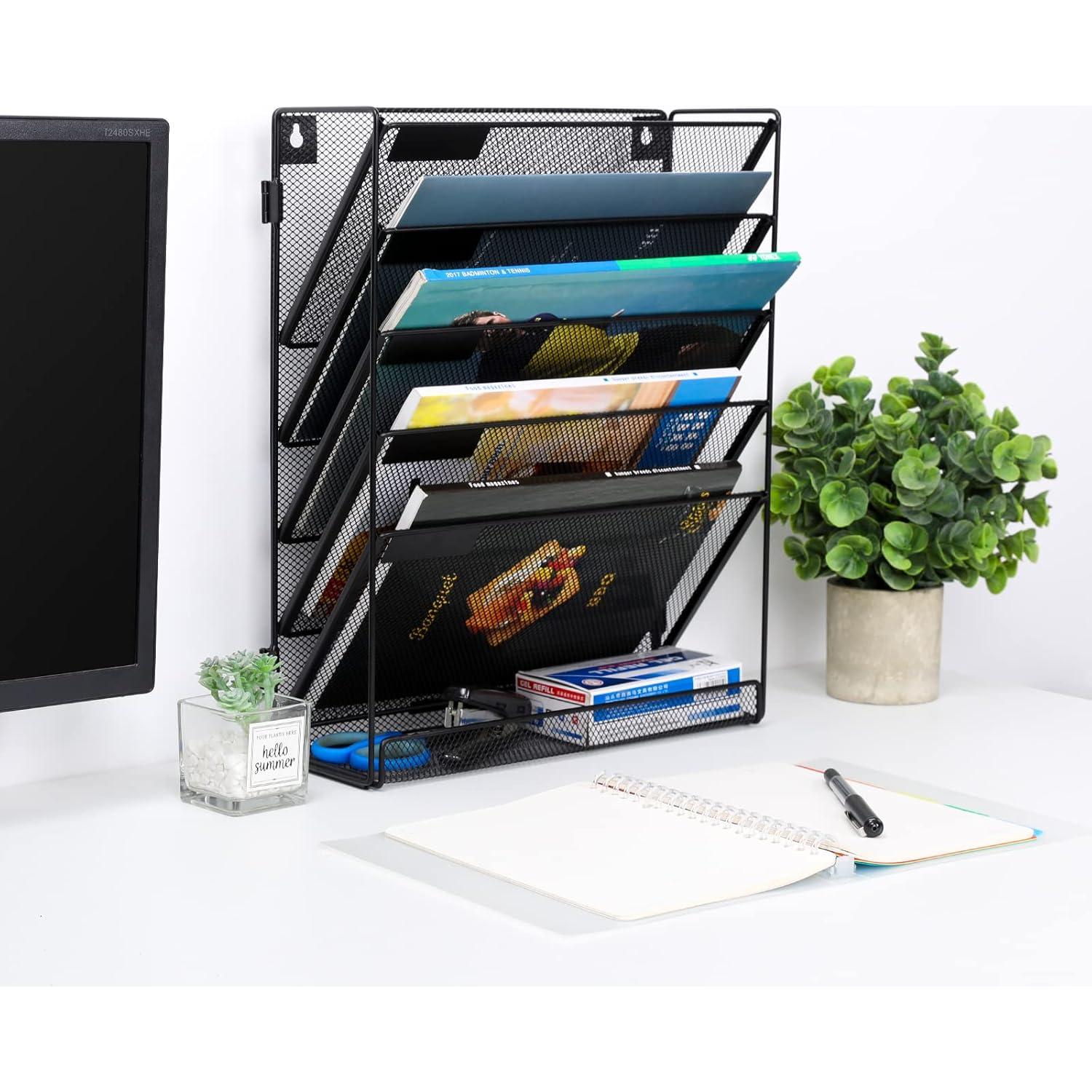 Organizador de Archivos de Malla EasyPAG 5 Niveles Negro - Paquete de 2