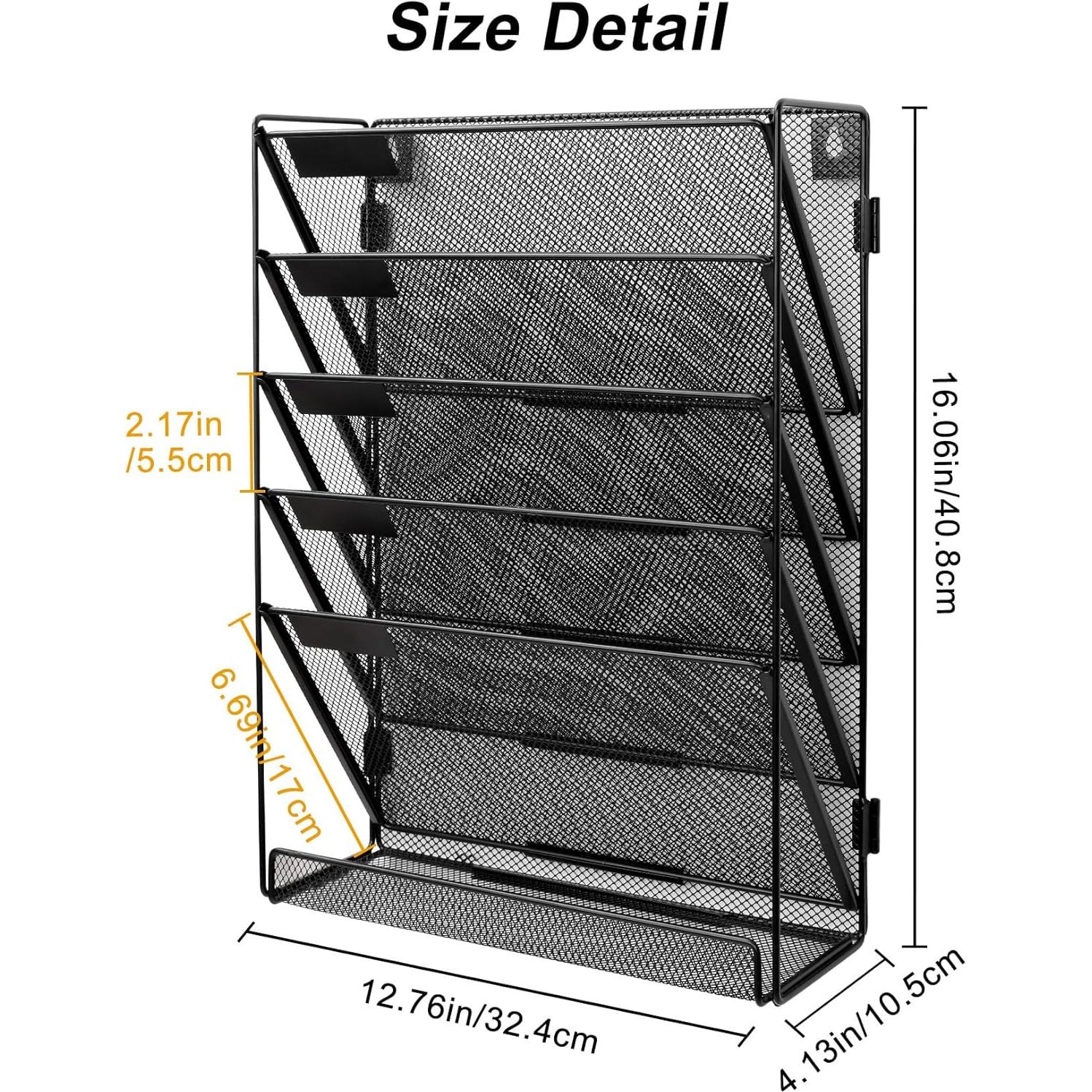 Organizador de Archivos de Malla EasyPAG 5 Niveles Negro - Paquete de 2