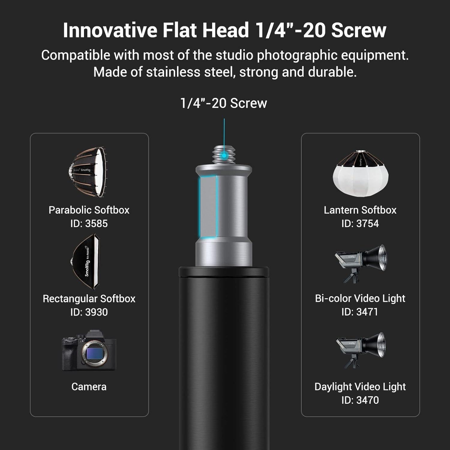 Soporte de Luz SmallRig RA-S280A 280cm Ajustable con Amortiguación