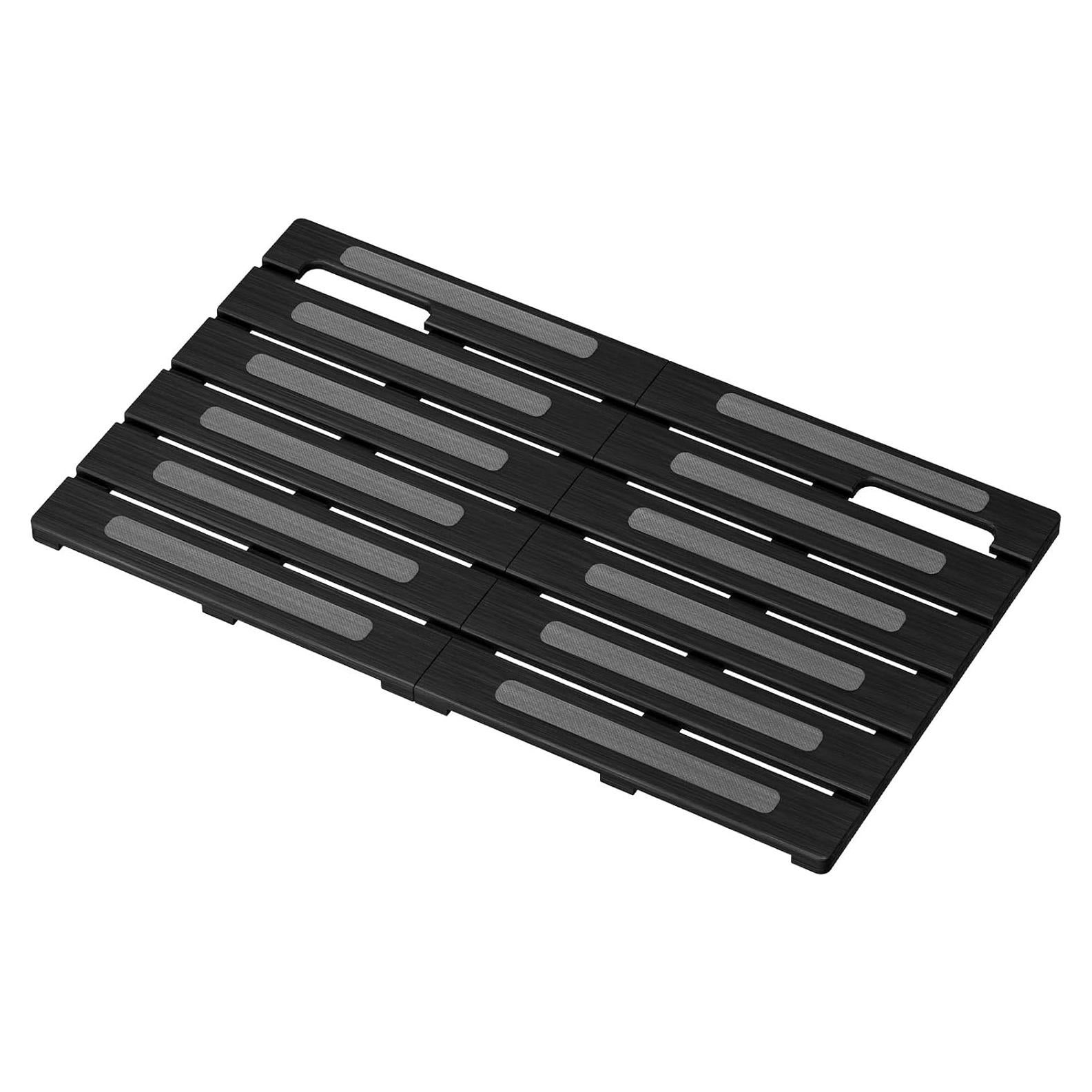 Alfombra de Baño Antideslizante Lifewit de Madera Negra 59x35 cm