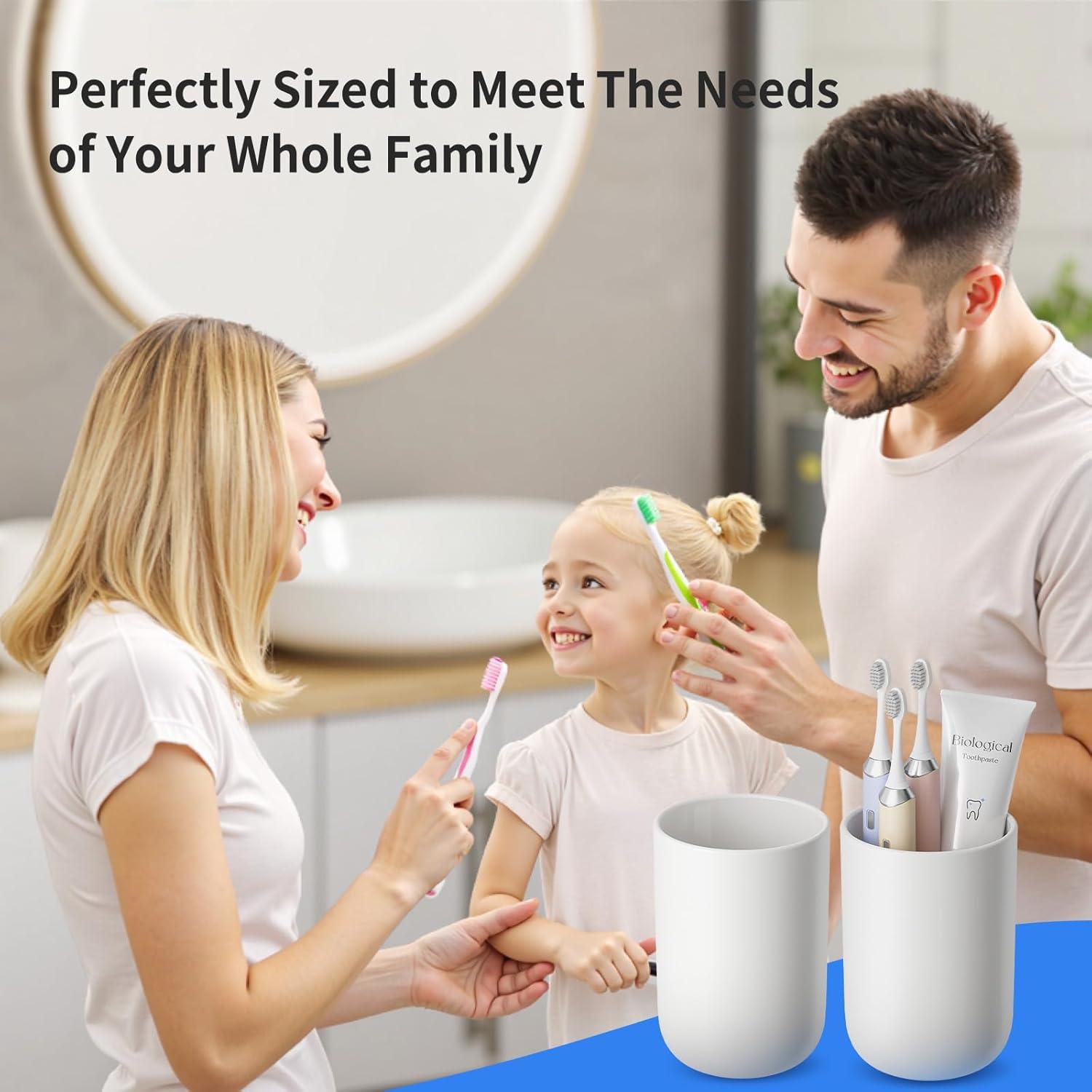 Vaso para Cepillos de Dientes VNYIFAN Blanco 70g Irrompible