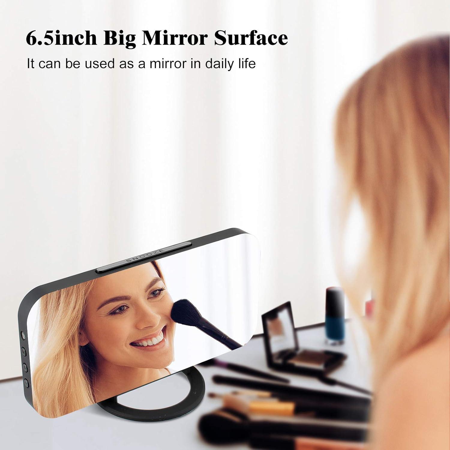 Reloj Despertador Digital Lamisola con Pantalla LED Espejo