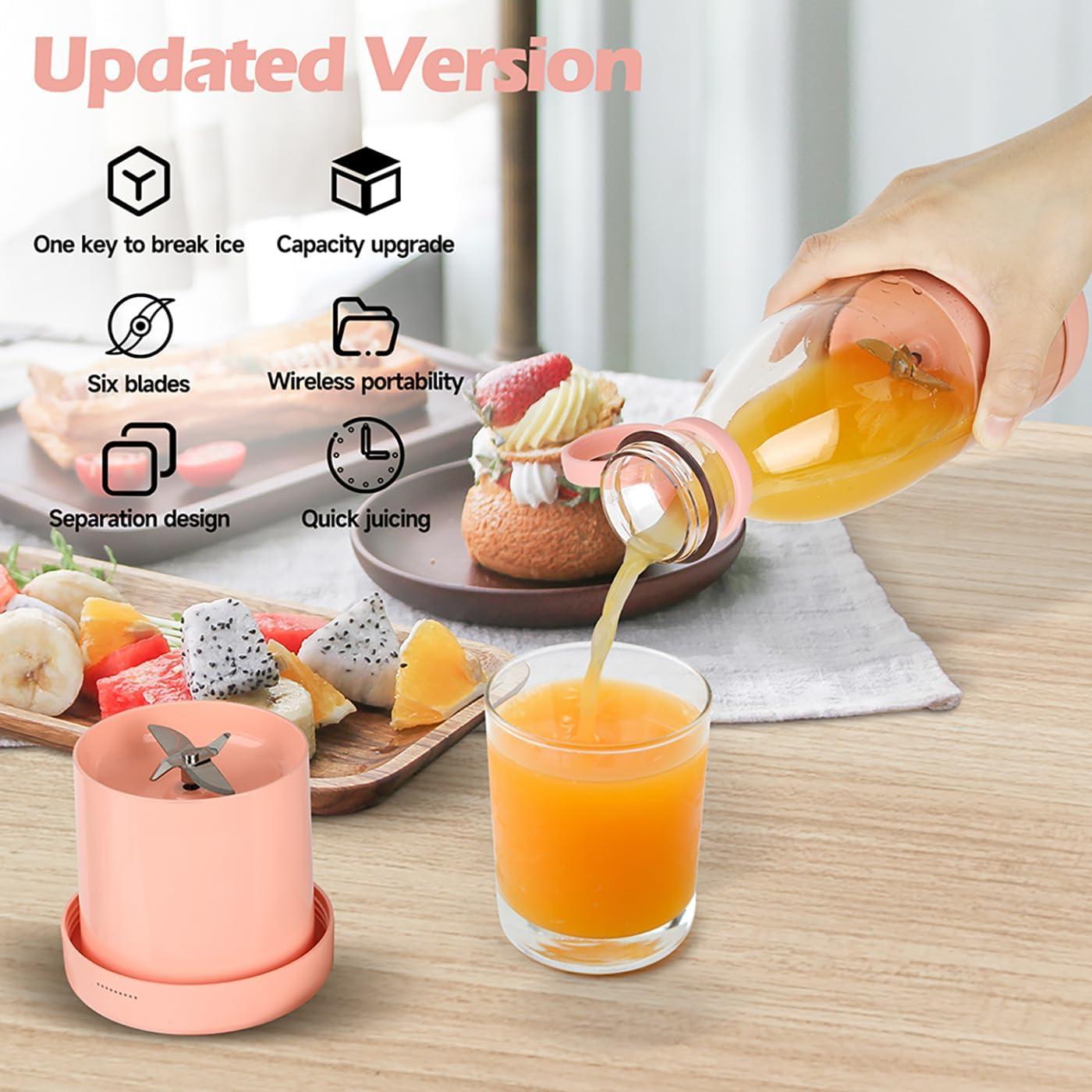 Batidora Portátil Fulangpa RX-05 Rosa 360ml USB Inalámbrica