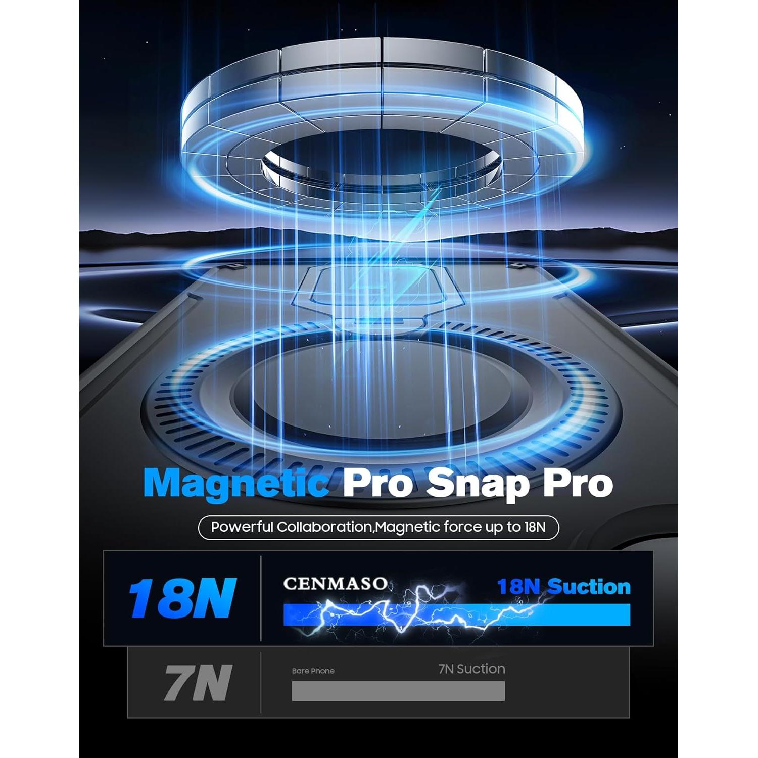 Funda Magnética CENMASO para Samsung Galaxy S25 Edge - Protección Militar, Soporte 360°