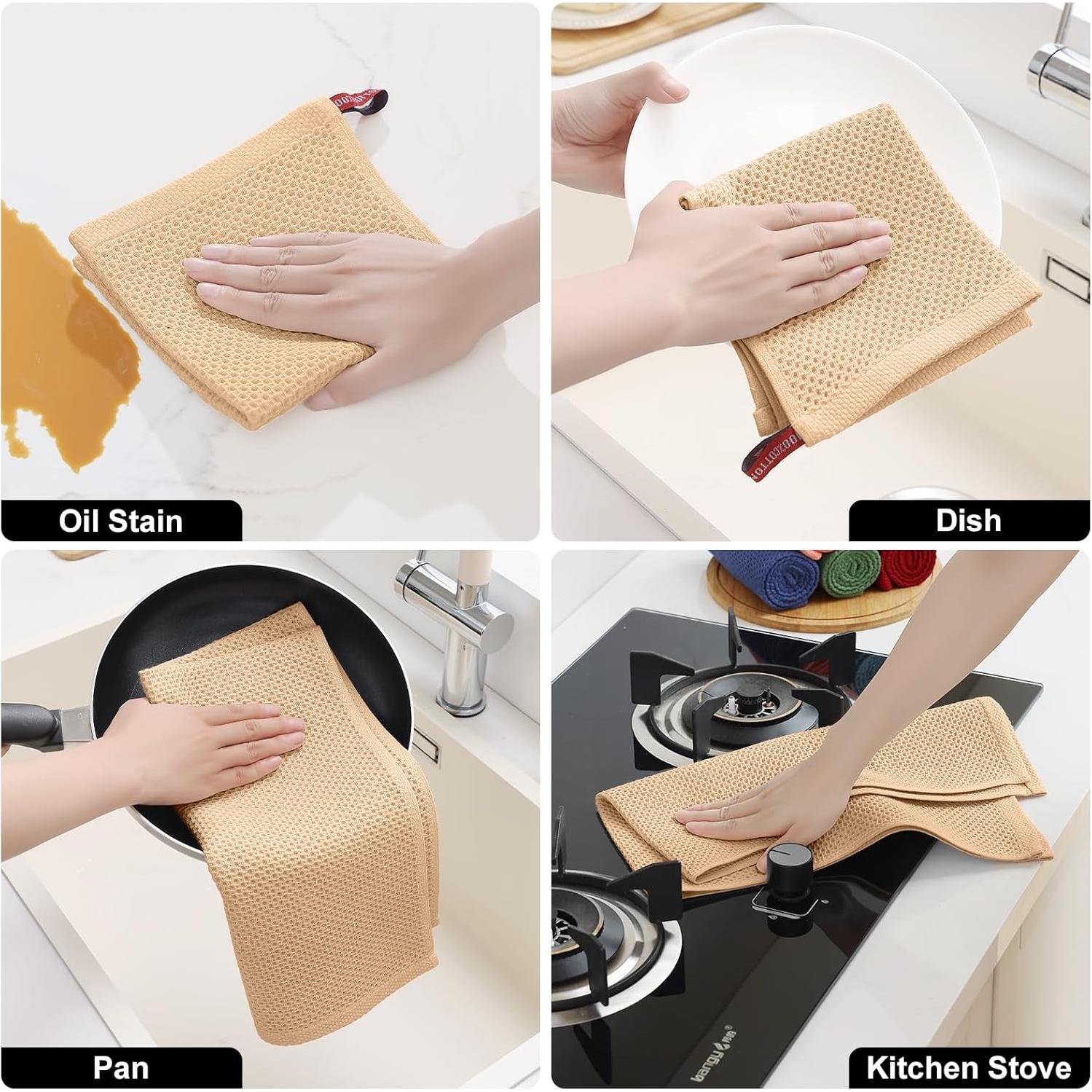 Juego de Toallas de Cocina Homaxy 100% Algodón 8 Piezas