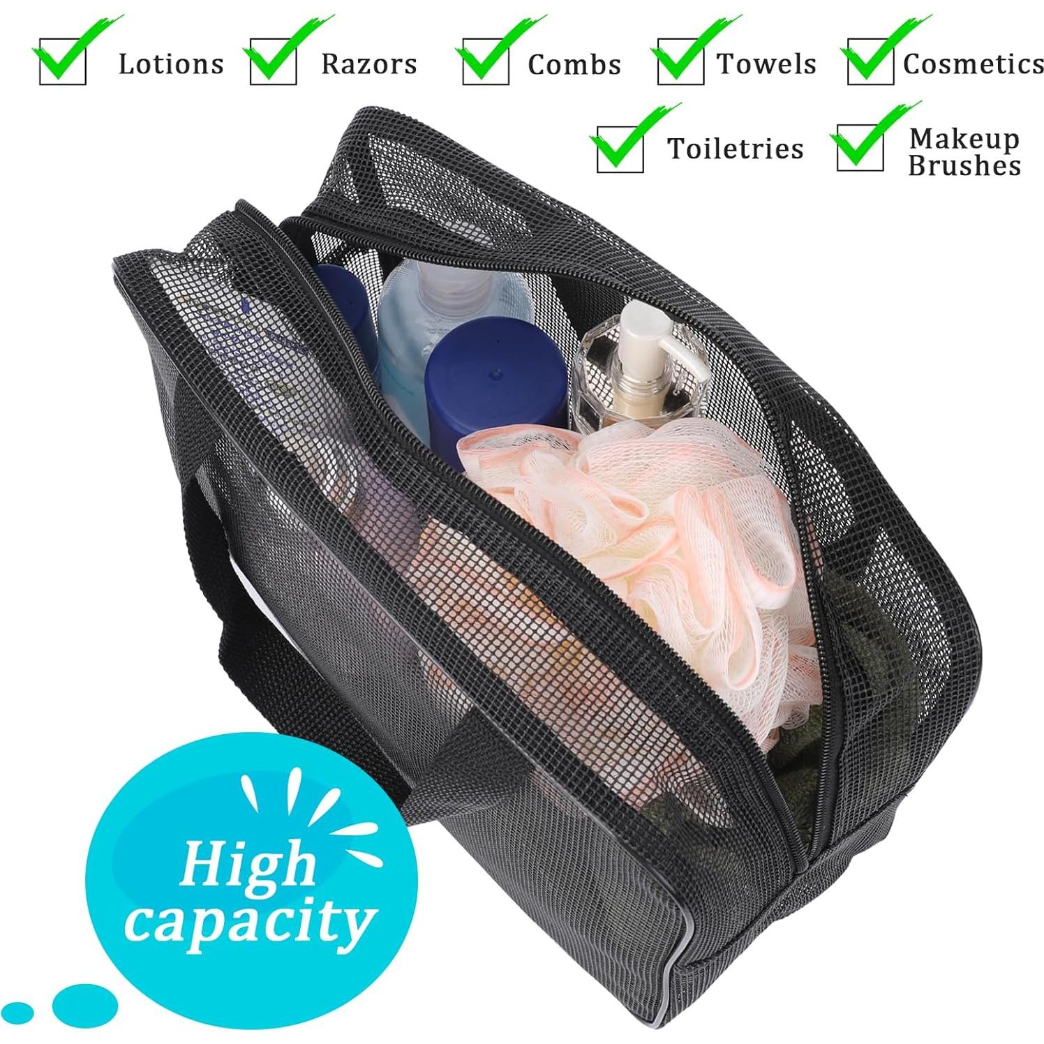 Bolsa de Ducha Portátil Mozeat Lens Negra Malla 30x20cm