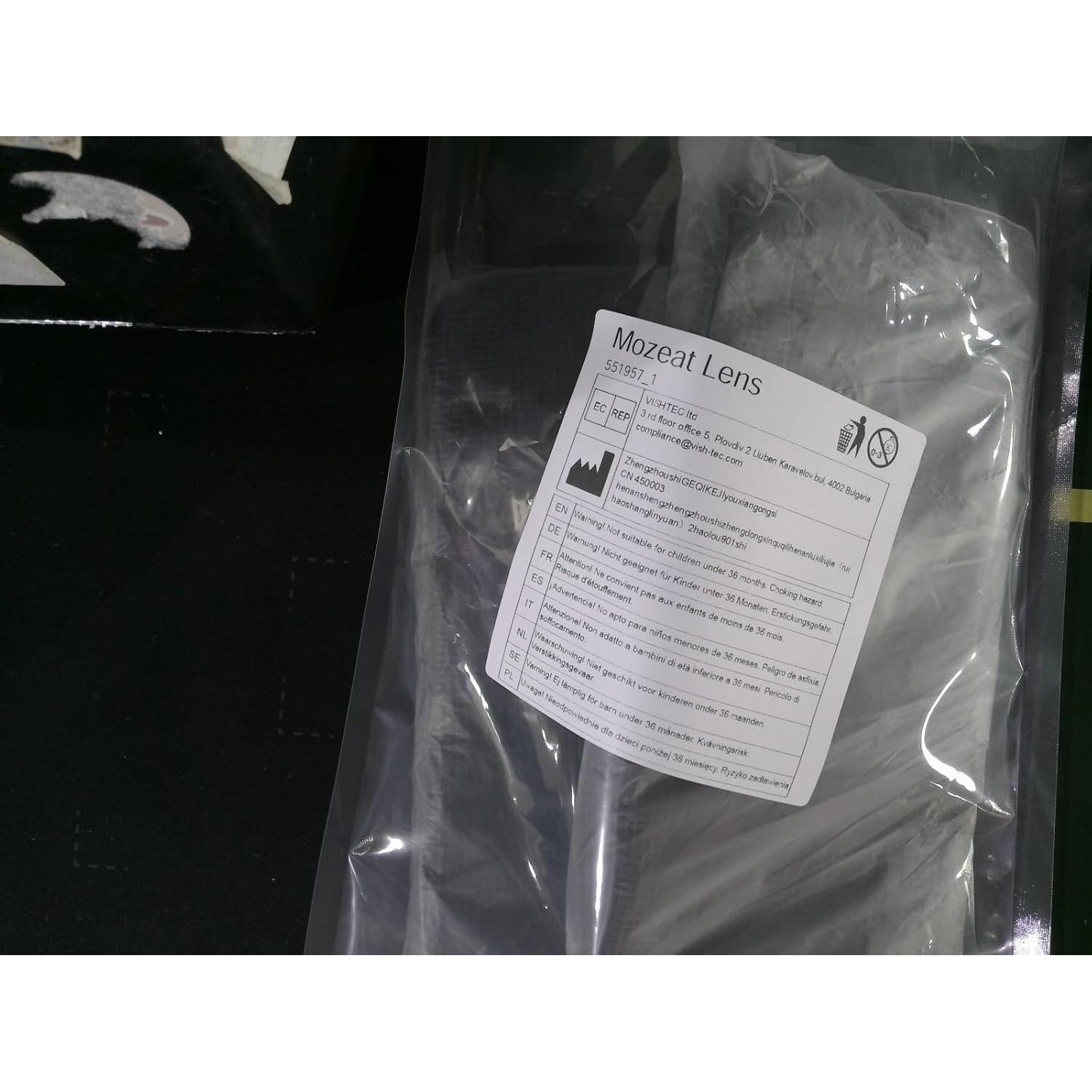 Bolsa de Ducha Portátil Mozeat Lens Negra Malla 30x20cm