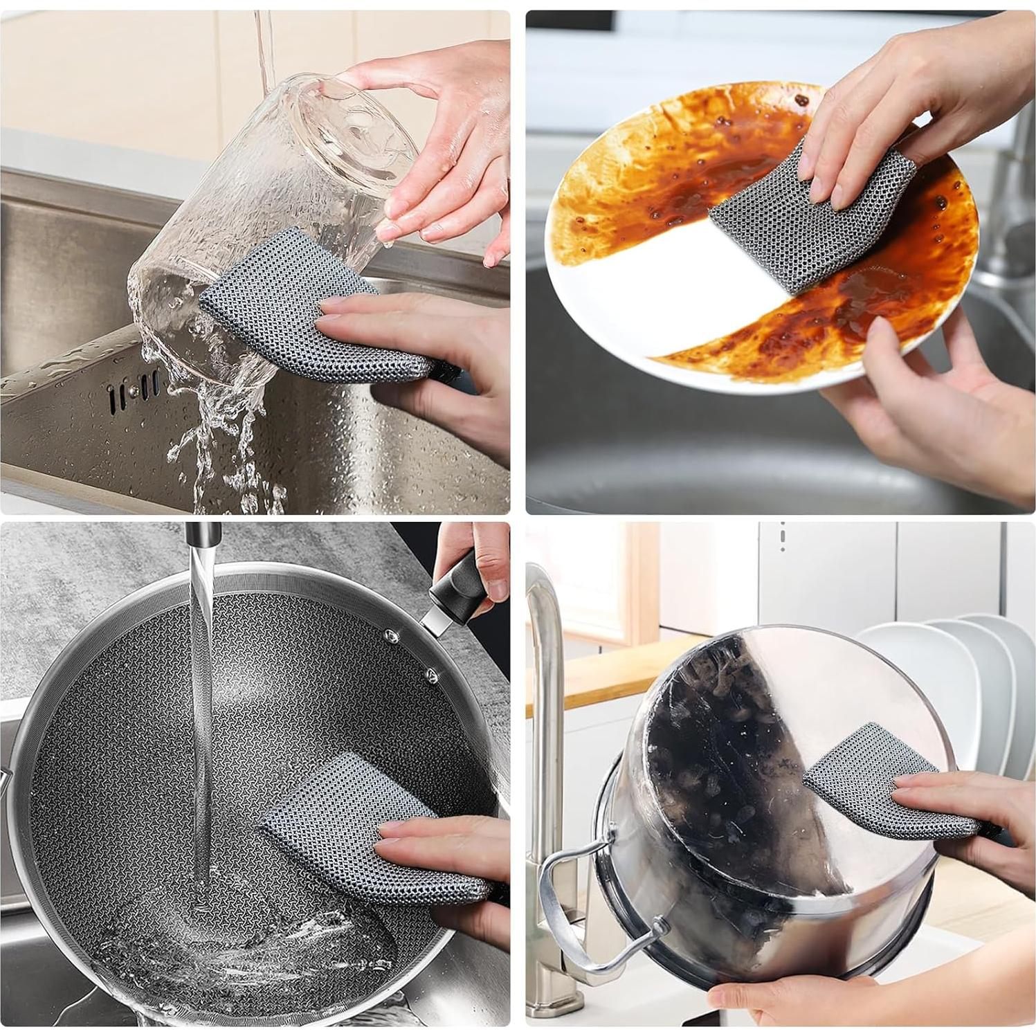 Limpiador de estropajo de acero inoxidable 316L Penhderm 8x10cm