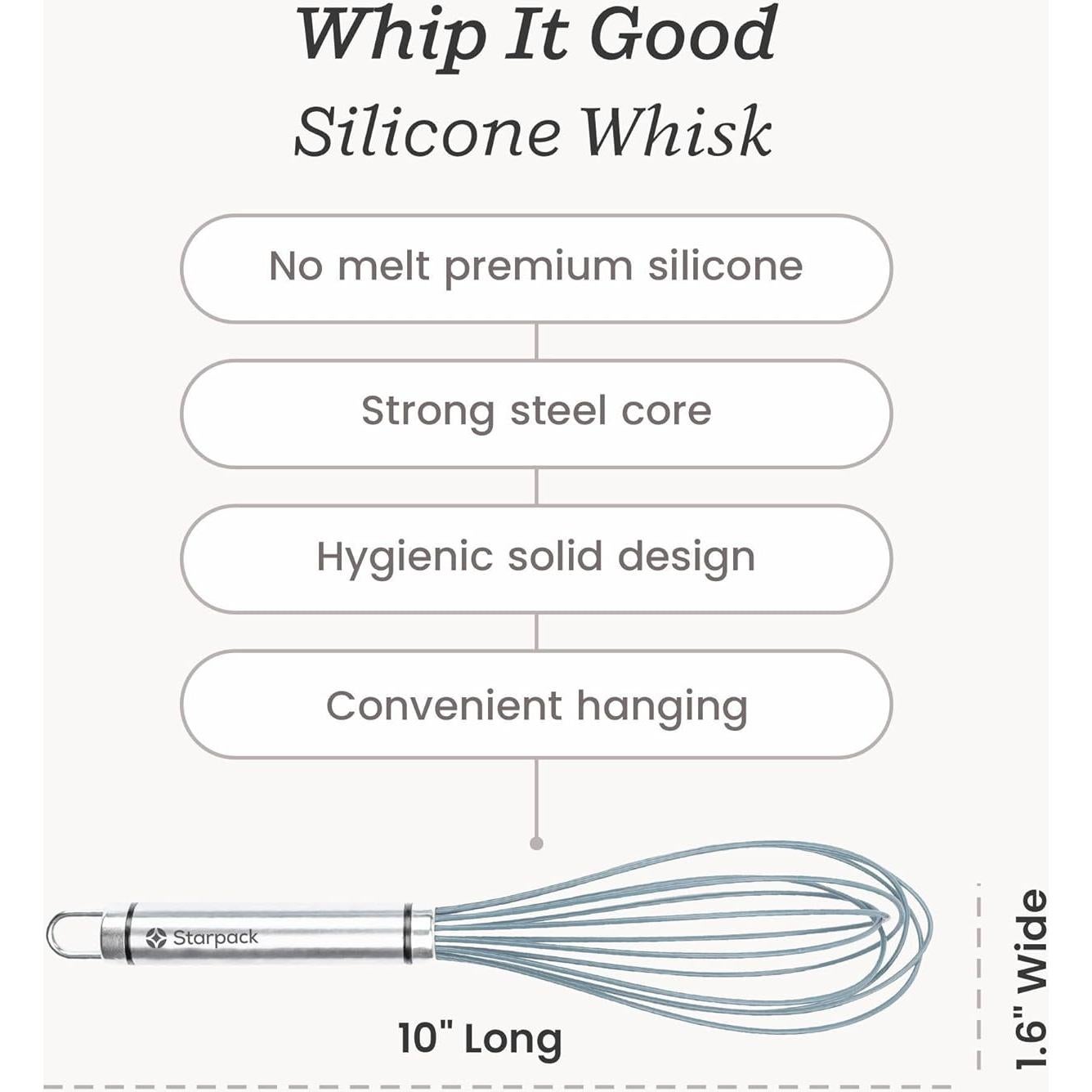 Batidor de Silicona StarPack Home 24.9 cm Resistente al Calor