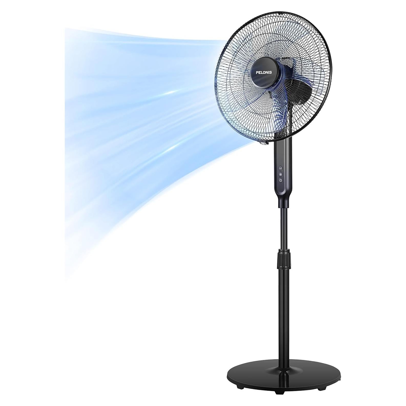 Ventilador de Pedestal PELONIS 40 cm Oscilante con Control Remoto