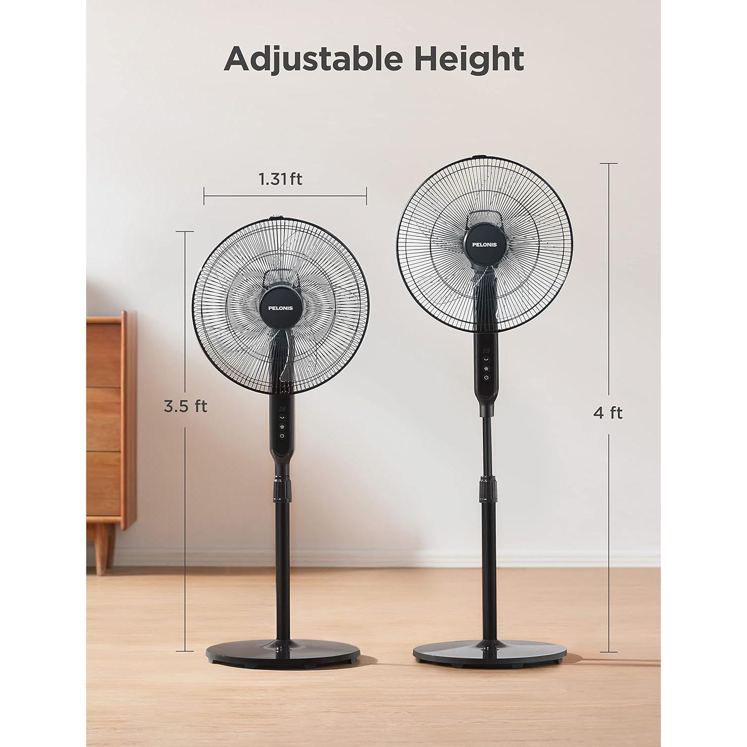 Ventilador de Pedestal PELONIS 40 cm Oscilante con Control Remoto