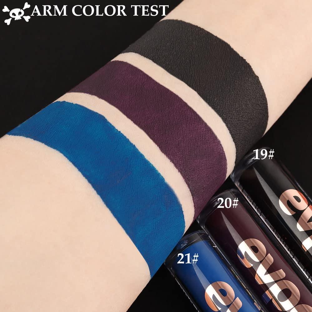 Set de 3 Labiales Mate Líquidos evpct - Negro, Azul y Púrpura