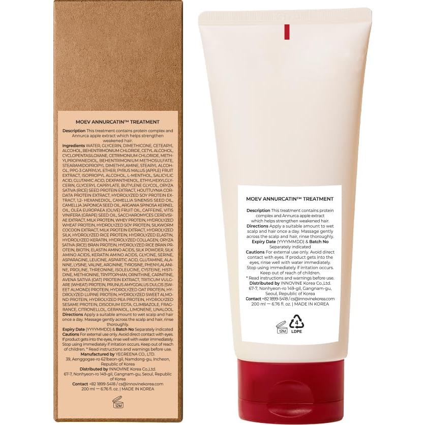 Mascarilla Capilar MOEV ANNURCATIN 200 ml - Hidratación Manzana