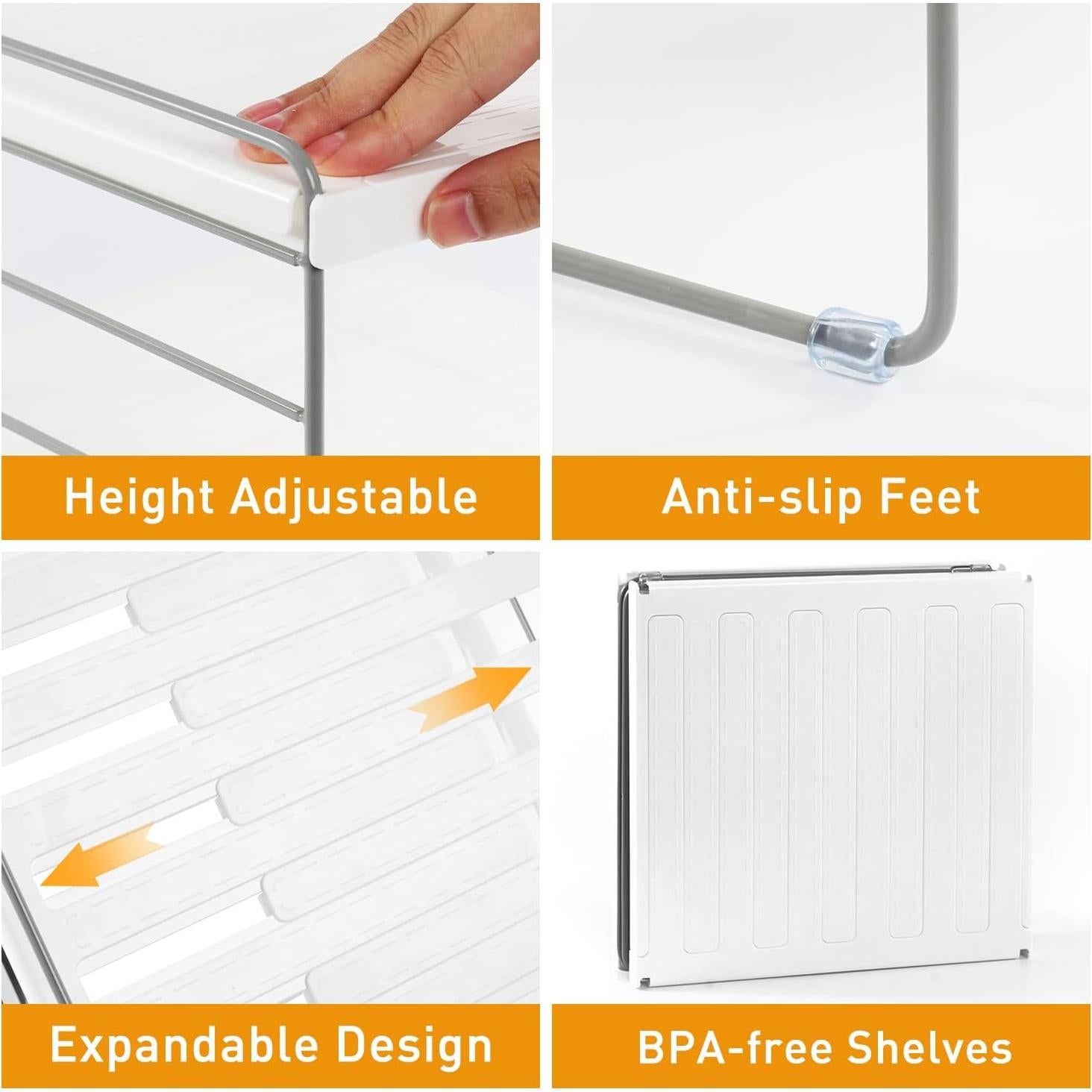 Organizador de Alimentos JUPELI Ajustable 2 Piezas 24.9-39.6 cm