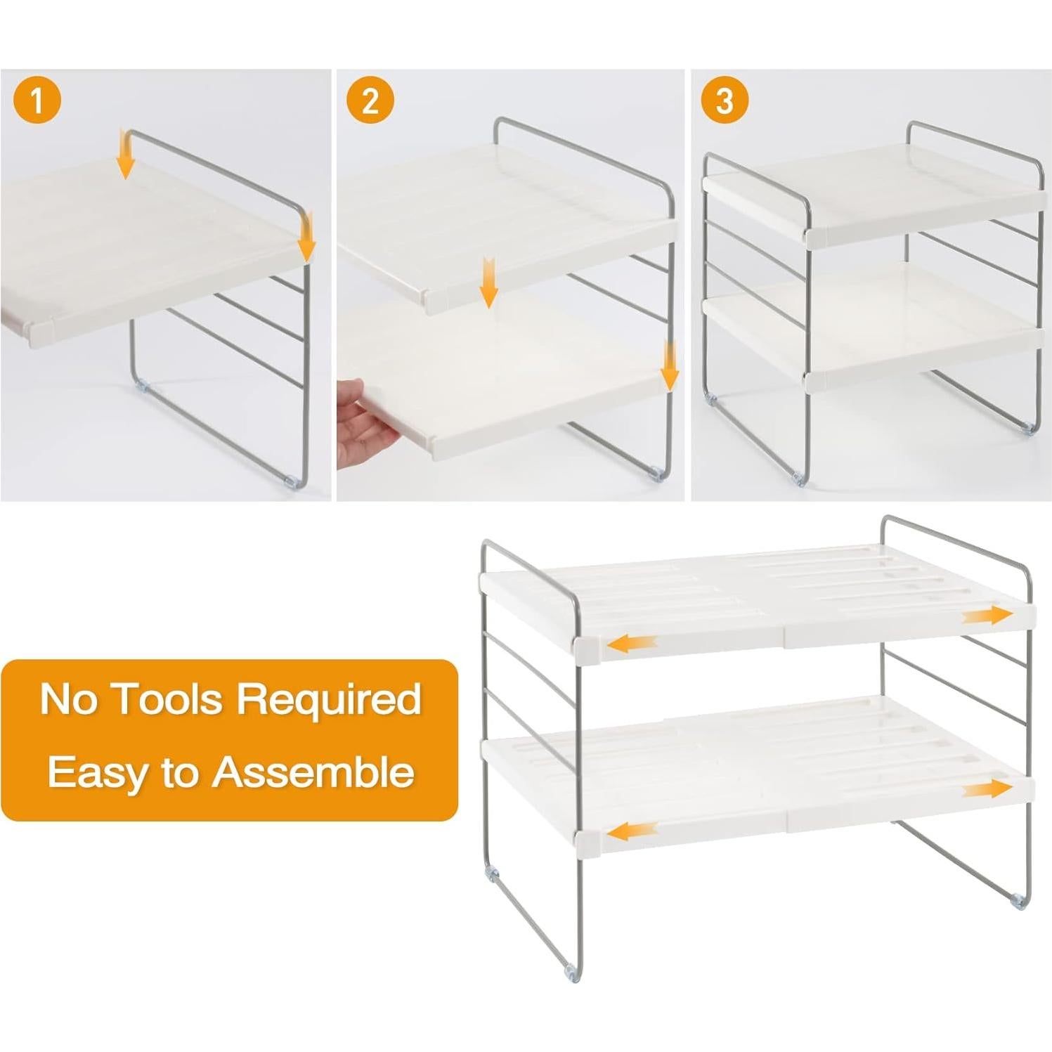 Organizador de Alimentos JUPELI Ajustable 2 Piezas 24.9-39.6 cm