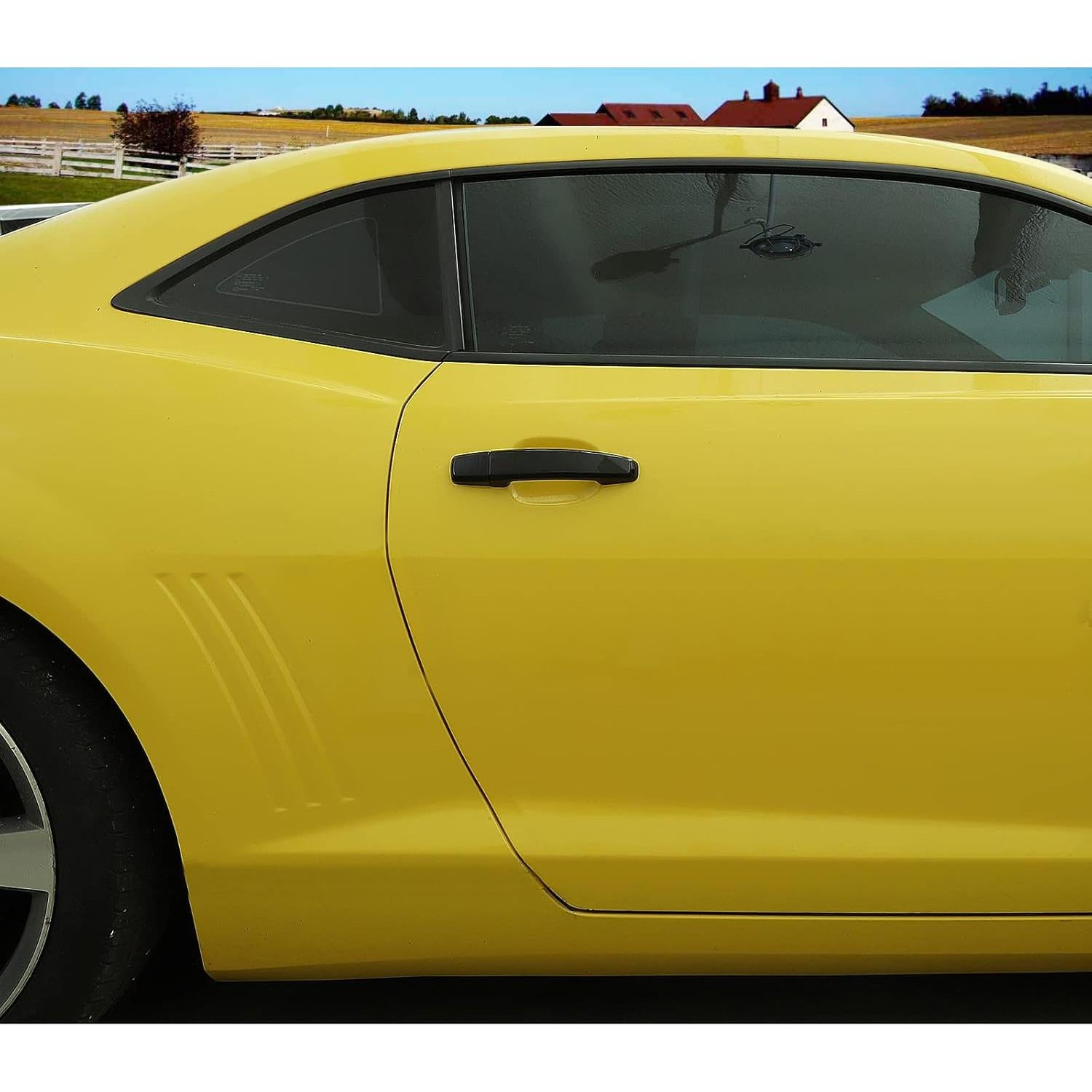 Cubierta de Manija Exterior Hoolcar para Chevrolet Camaro 2010-2015, Negro (2 Pcs)