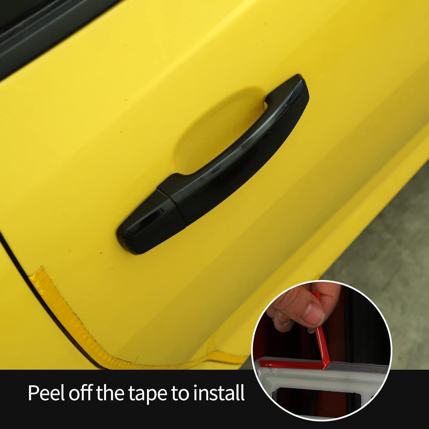 Cubierta de Manija Exterior Hoolcar para Chevrolet Camaro 2010-2015, Negro (2 Pcs)