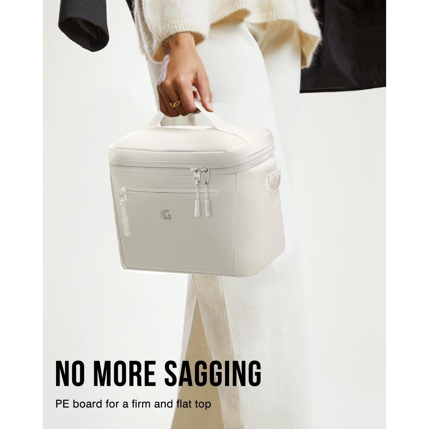 Bolsa de Almuerzo Aislada GLORIEROO Beige 8L Impermeable