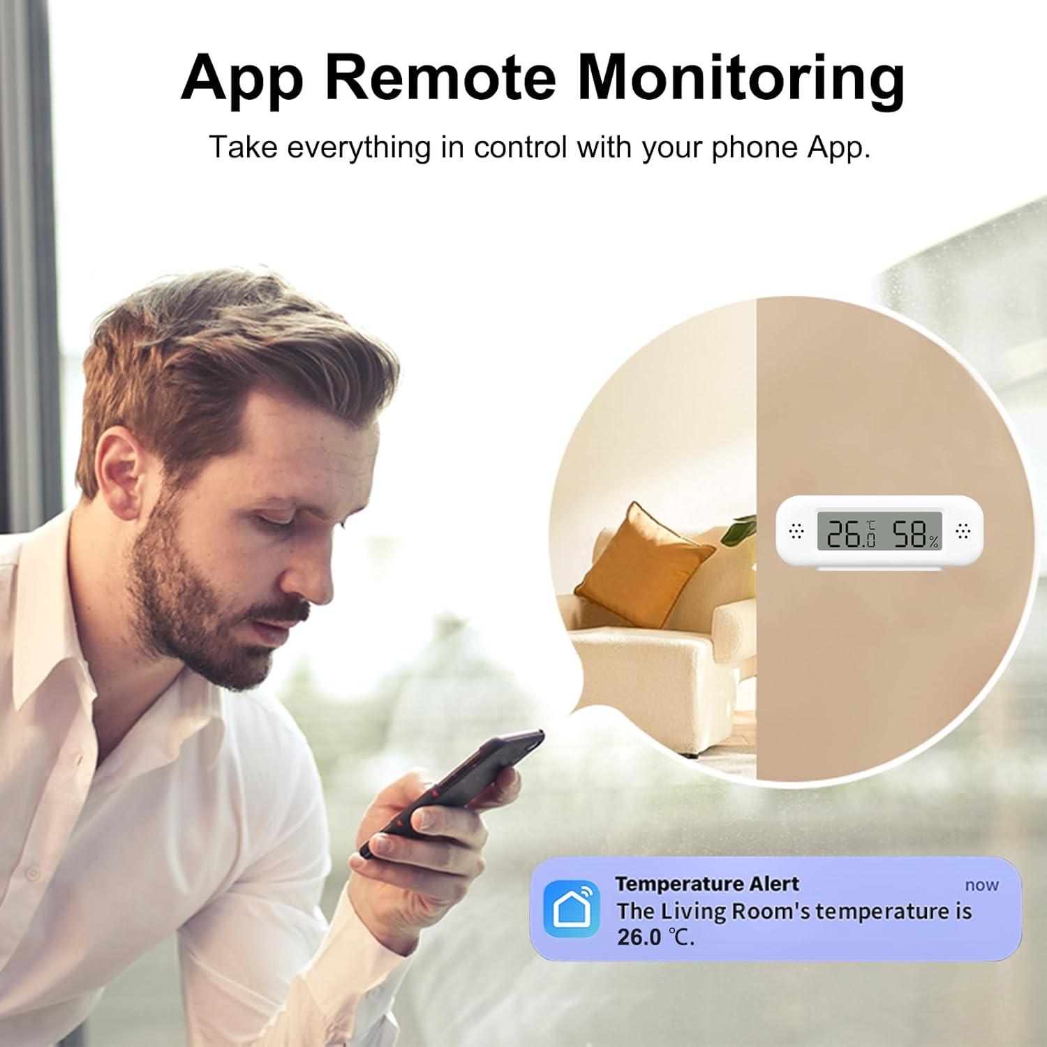 Termómetro Digital Inteligente Zecamin TH02 Pro WiFi con Alertas