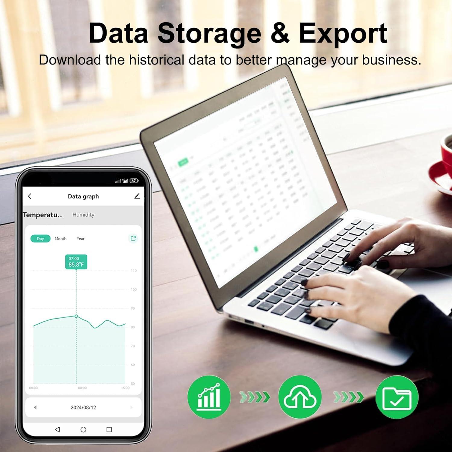 Termómetro Digital Inteligente Zecamin TH02 Pro WiFi con Alertas