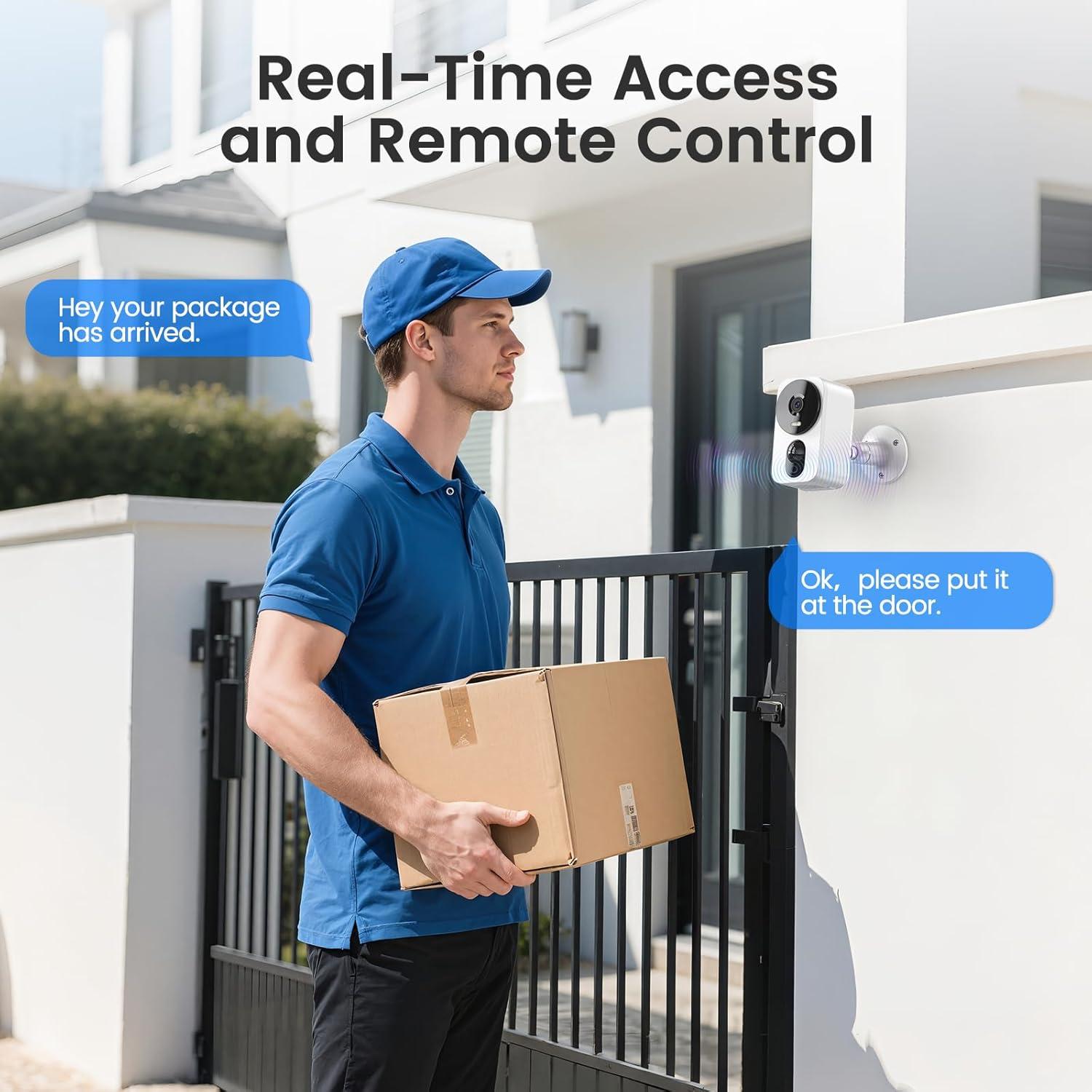 Cámara de Seguridad Inalámbrica Heyall Q9 2.5K 4MP IP65