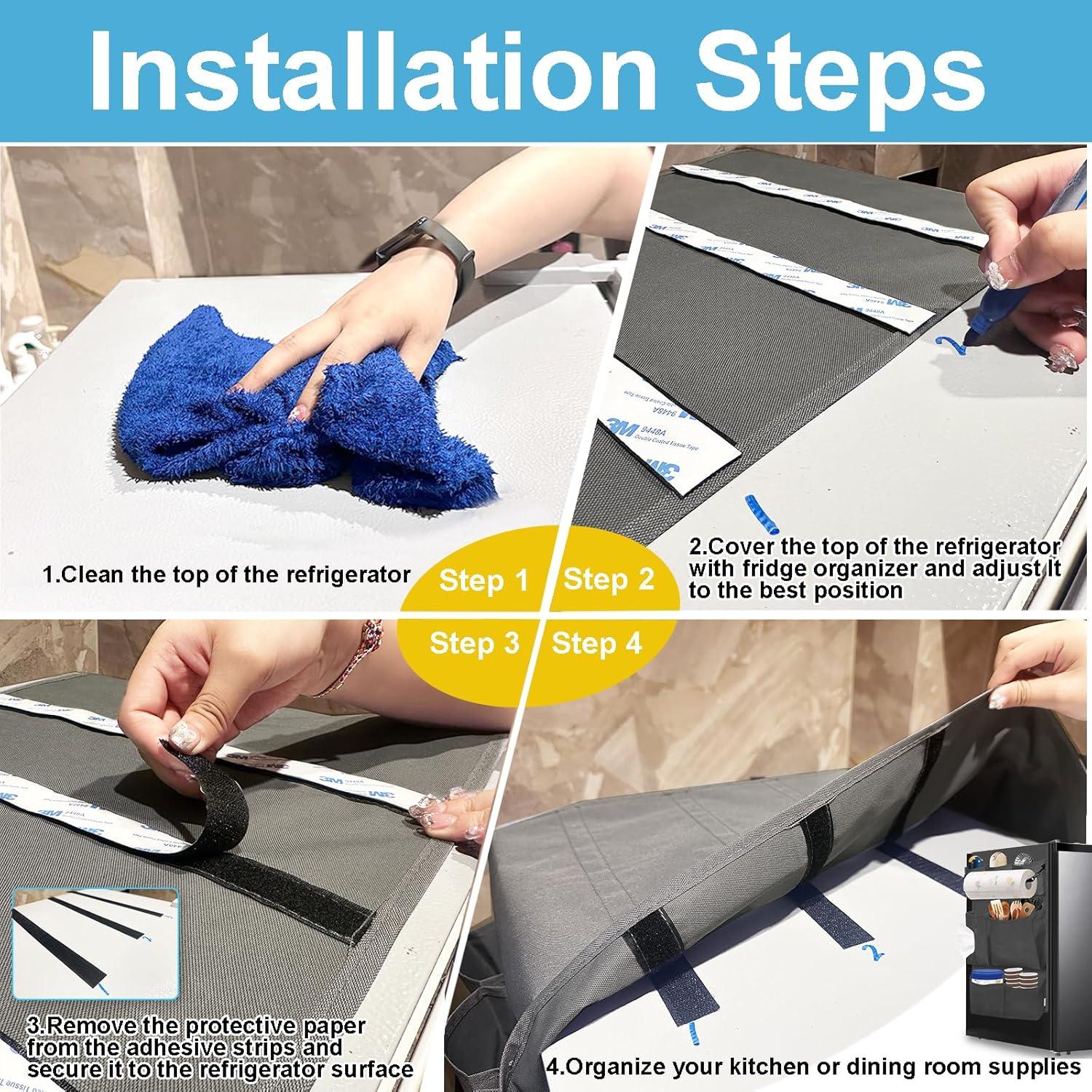 Organizador de Nevera Mini Homyfort 14 Bolsillos Gris