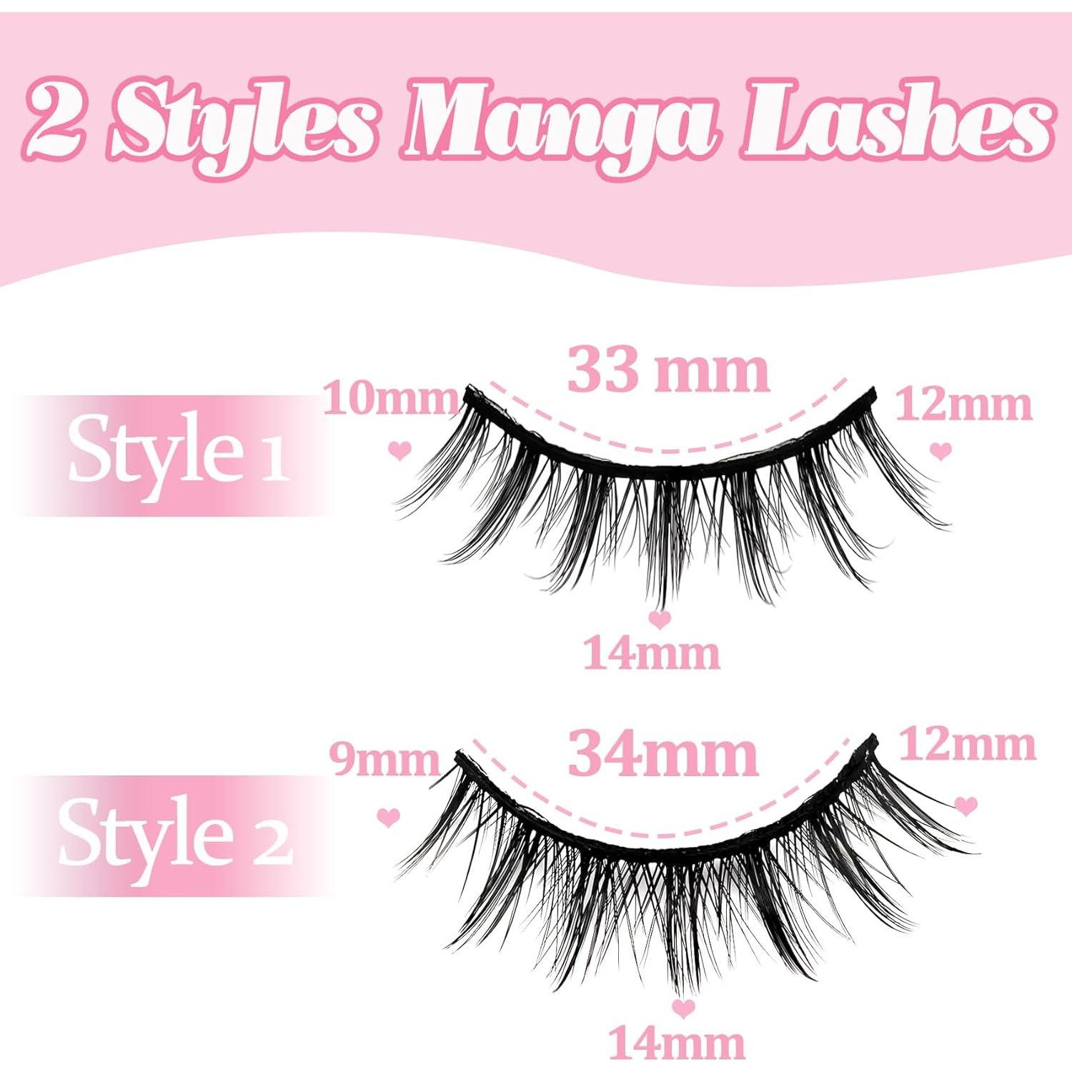 Pestañas Postizas Manga Look Natural Losha 20 Pares Veganas