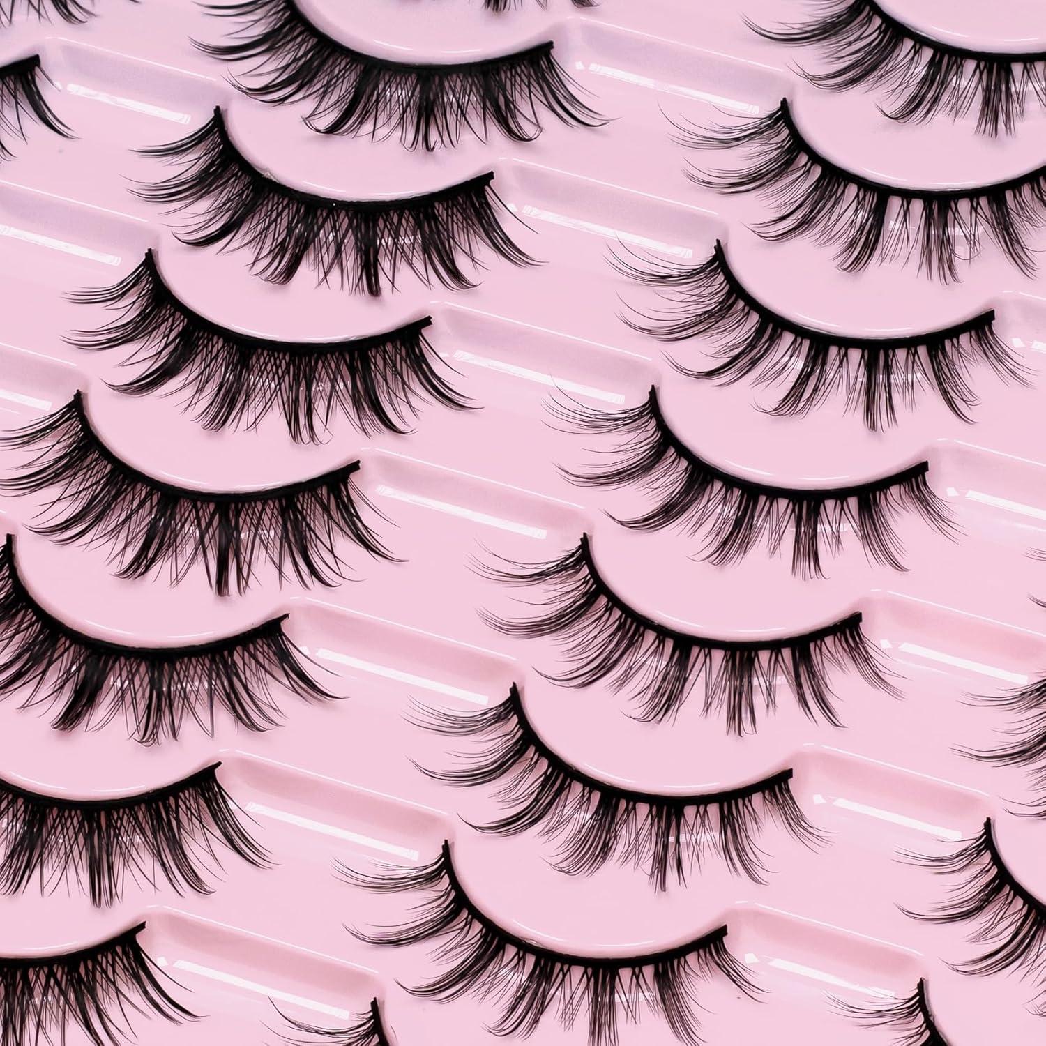 Pestañas Postizas Manga Look Natural Losha 20 Pares Veganas