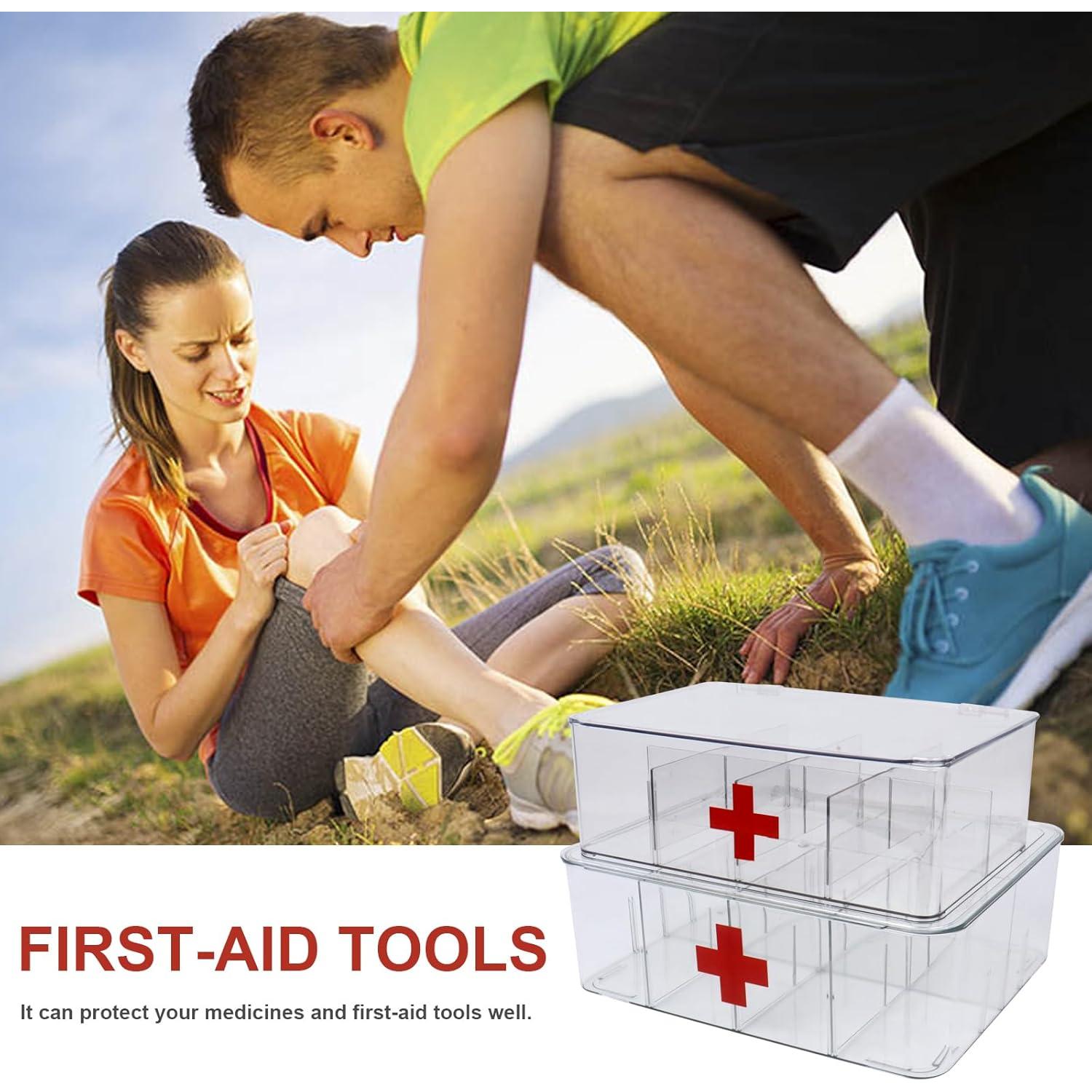 Paquete de 2 Cajas de Primeros Auxilios Acrílico Xbopetda